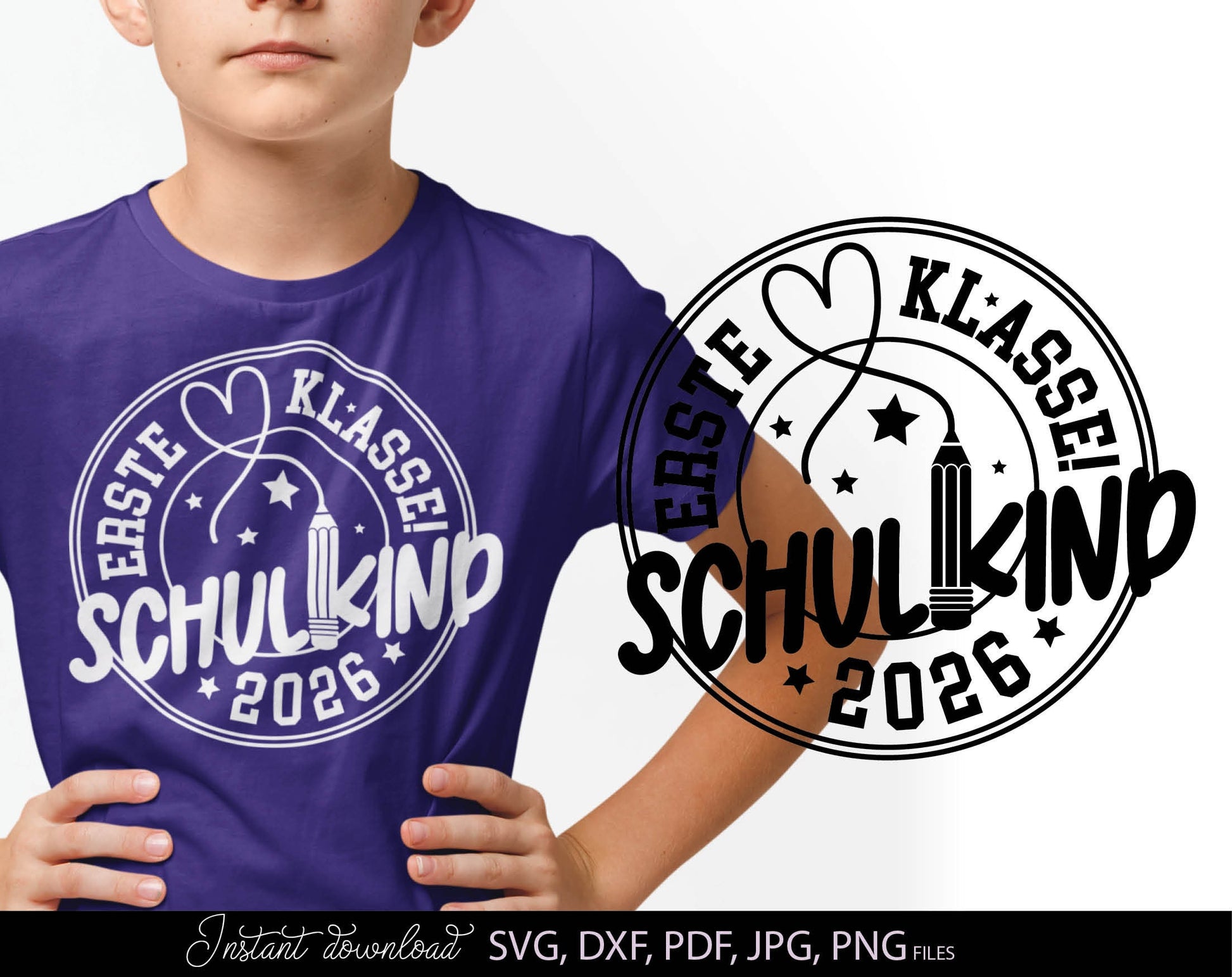 German Schulkind Plotter Files Bundle Great design for shirts, cups, etc. for teachers and students. SVG, DXF, JPG, PNG, PDF Files compatible with cutting, engraving and laser cutting machines. Buy now for a good price and enjoy!