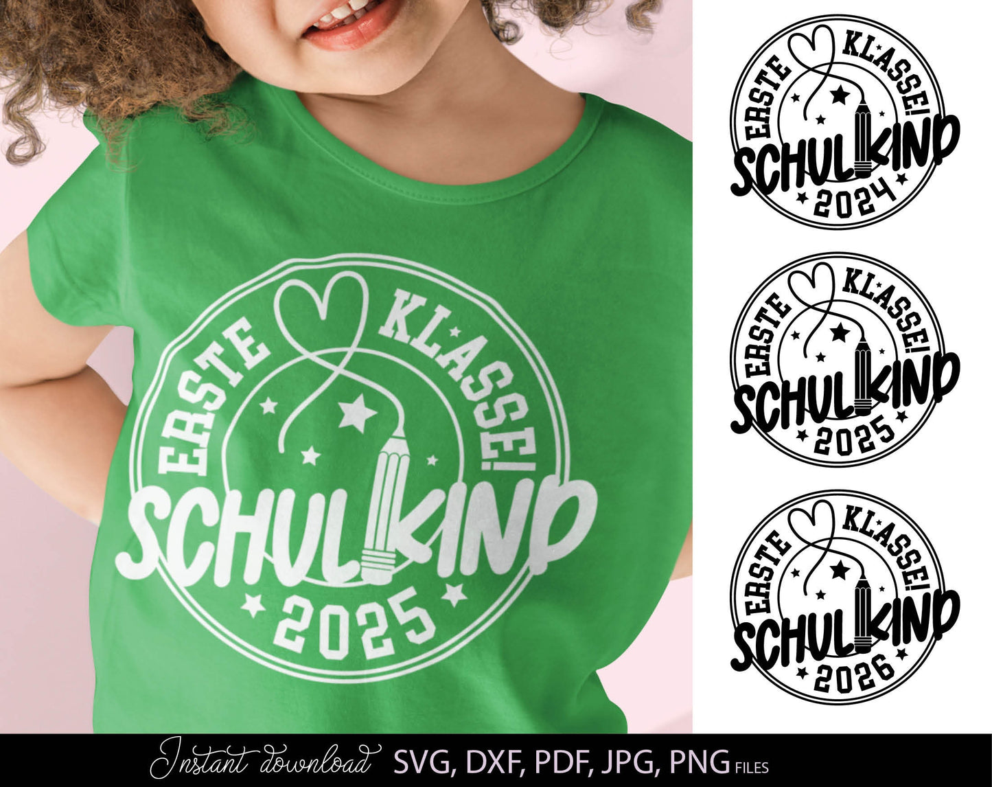 German Schulkind Plotter Files Bundle Great design for shirts, cups, etc. for teachers and students. SVG, DXF, JPG, PNG, PDF Files compatible with cutting, engraving and laser cutting machines. Buy now for a good price and enjoy!