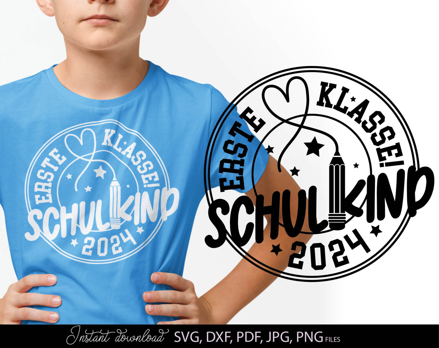 German Schulkind Plotter Files Bundle Great design for shirts, cups, etc. for teachers and students. SVG, DXF, JPG, PNG, PDF Files compatible with cutting, engraving and laser cutting machines. Buy now for a good price and enjoy!