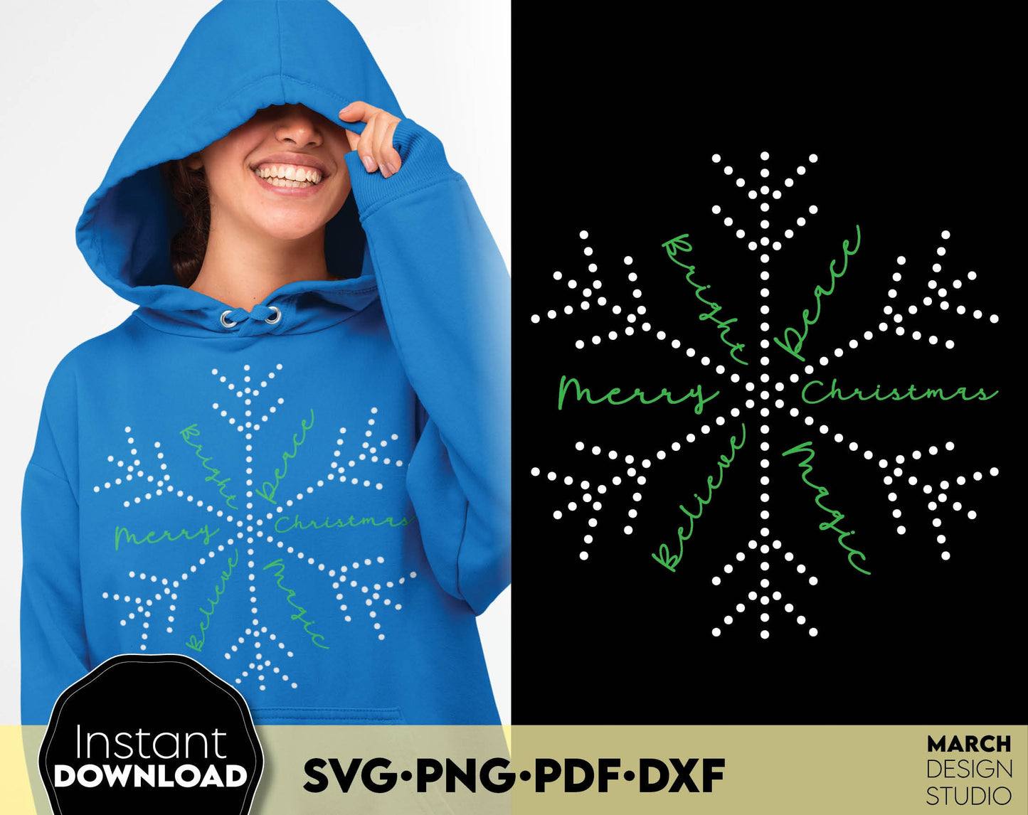 Funny Christmas snowflake design for Your Christmas gift ideas, ornaments or shirt design. SVG PNG PDF DXF files included. Compatible with Cricut, Silhouette or other equipment. Cut from vinyl, use for sublimation or laser cut projects. Buy now!