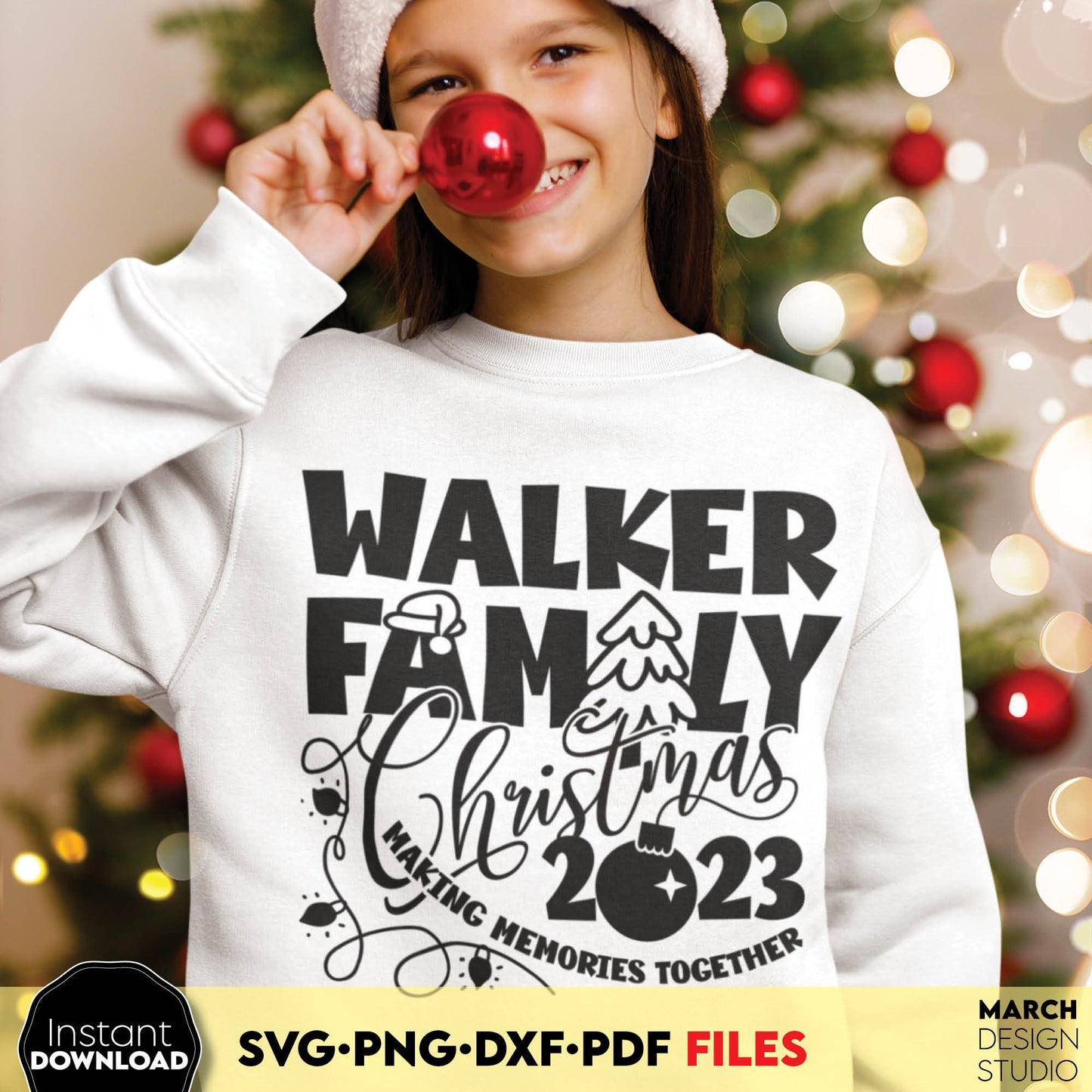 Family Christmas custom Xmas shirts design for Christmas Family trip. SVG PNG DXF PDF files included. Compatible with Cricut, Silhouette or other equipment. Cut from vinyl, use for sublimation or laser cut / grave projects. Buy now for a good price!