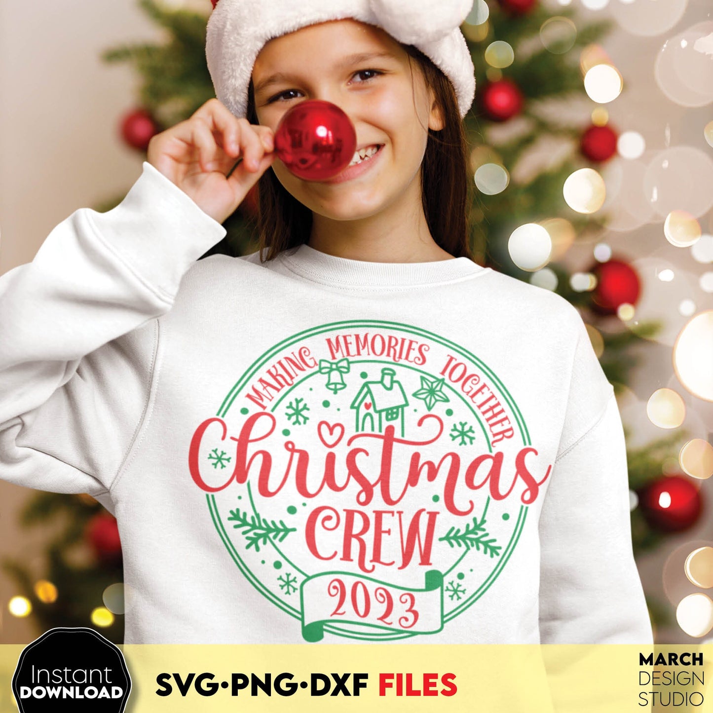 Christmas crew party shirt design. SVG PNG DXF files included. Compatible with Cricut, Silhouette or other equipment. Usable for commercial use. Instant digital download files for Your Group Christmas crew party. Buy now for a good price.