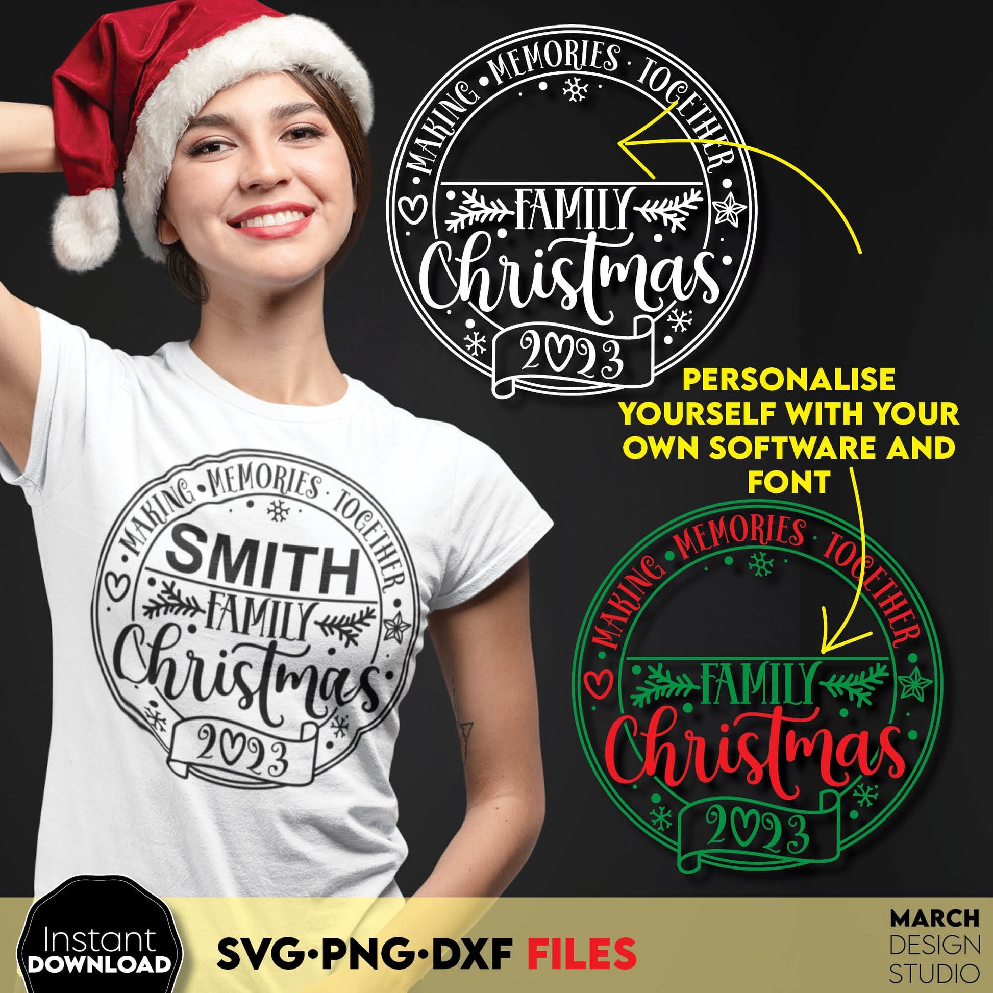 Family Group Christmas party shirt design. SVG PNG DXF files included. Compatible with Cricut, Silhouette or other equipment. Usable for commercial use. Instant digital download files for Your Group Christmas crew party. Buy now for a good price.