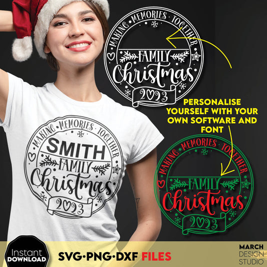 Family Group Christmas party shirt design. SVG PNG DXF files included. Compatible with Cricut, Silhouette or other equipment. Usable for commercial use. Instant digital download files for Your Group Christmas crew party. Buy now for a good price.