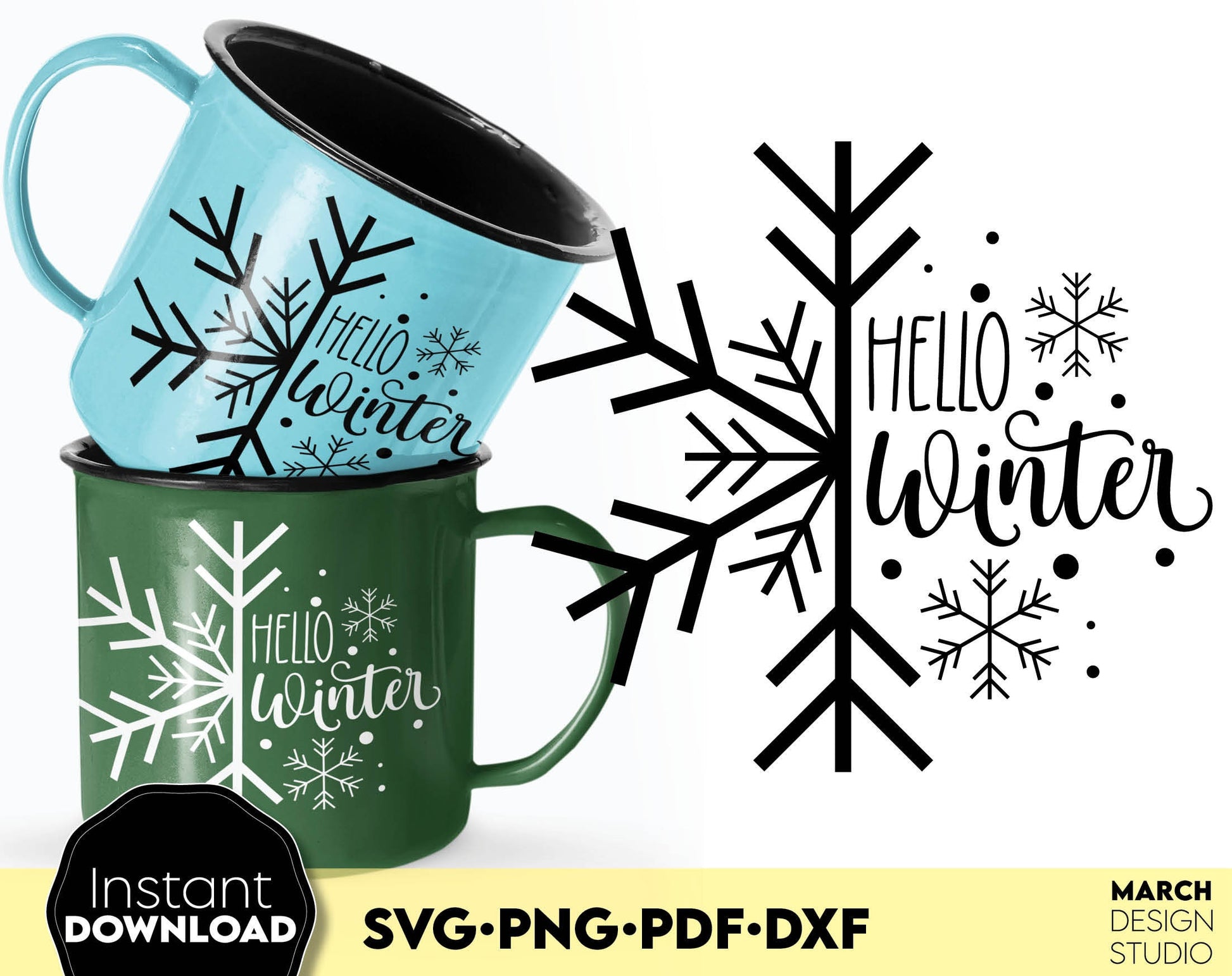 Hello Winter Christmas Svg Shirts design. SVG PNG PDF DXF files included. Compatible with Cricut, Silhouette or other equipment. Cut from vinyl, use for sublimation or laser cut/ grave projects. Buy now for a good price and enjoy!