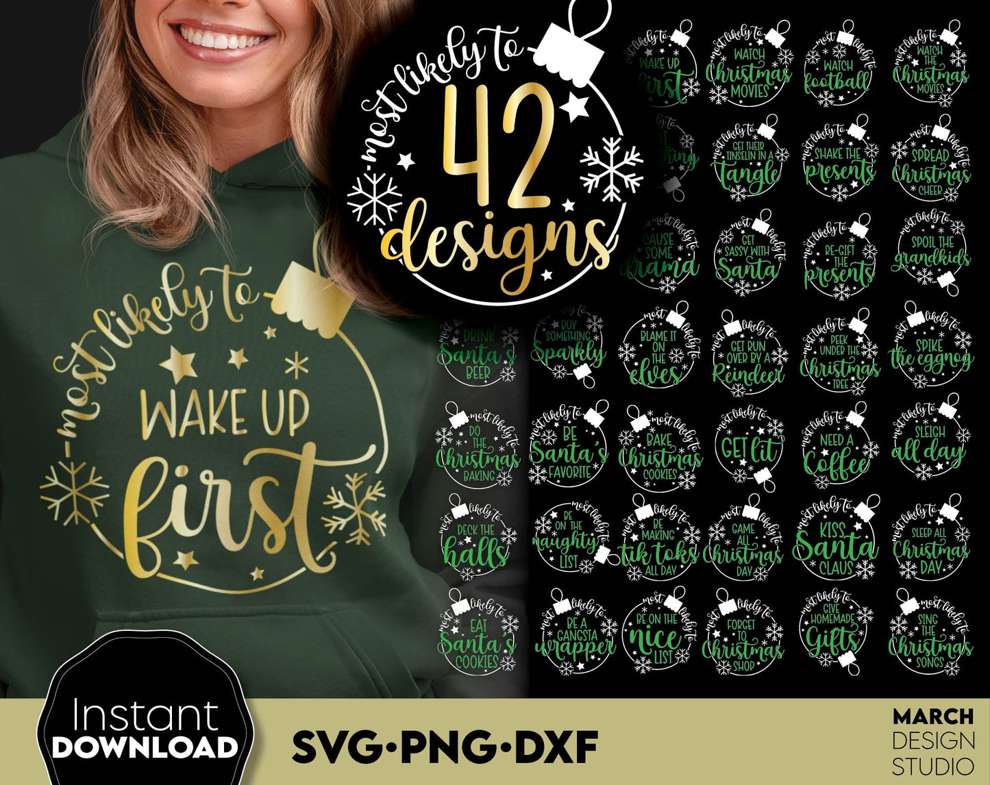 Most likely to Christmas svg - CHRISTMAS SVG Bundle - Most Likely to Svg - Christmas Shirt for Family - Family Christmas SVG - Svg files