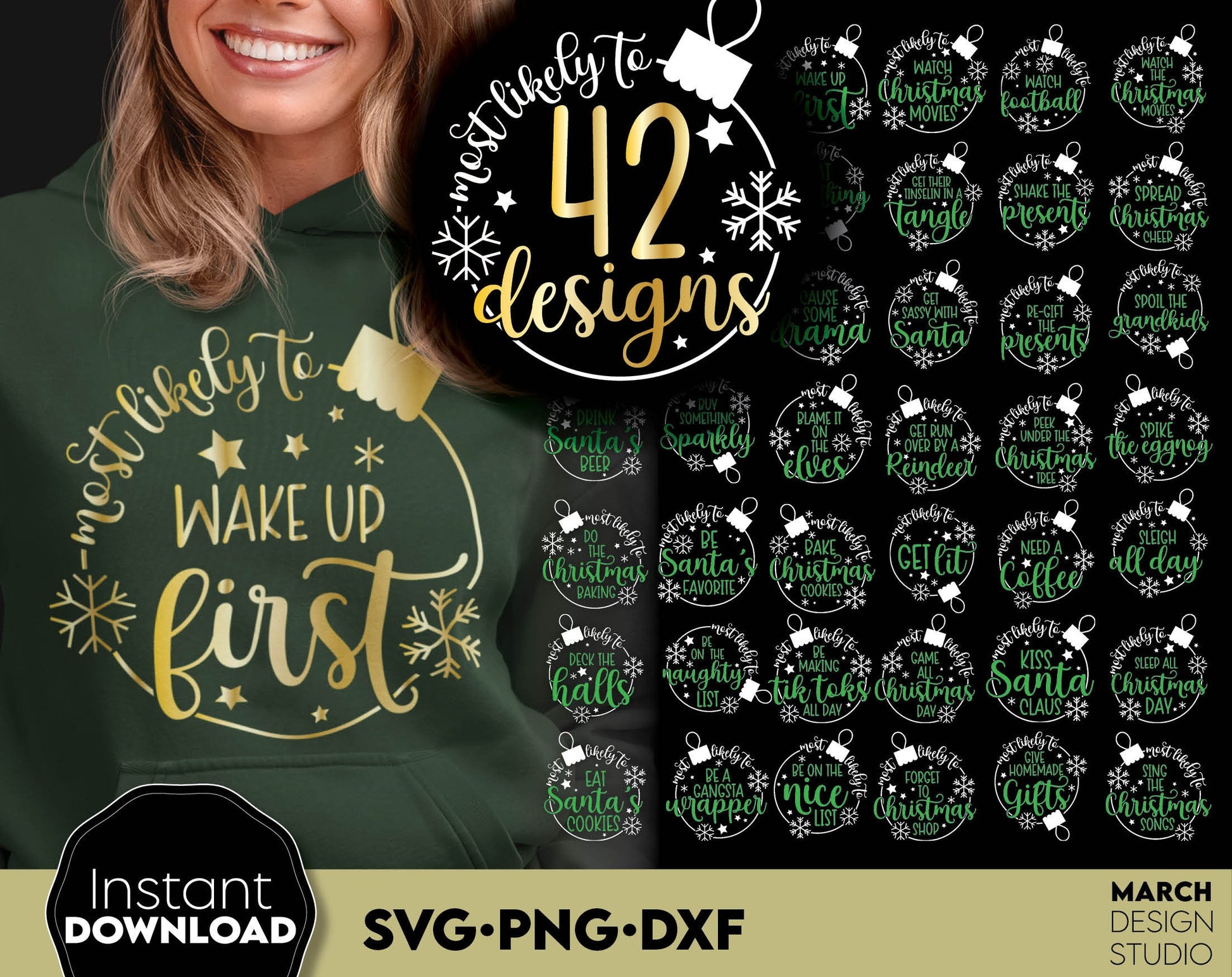 Most likely to Christmas svg - CHRISTMAS SVG Bundle - Most Likely to Svg - Christmas Shirt for Family - Family Christmas SVG - Svg files