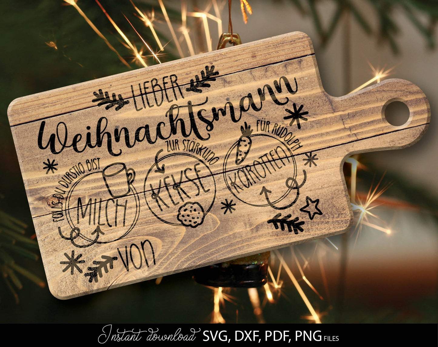 German Wihnahtsmenn board plotter file svg png dxf designs bundle for You Christmas evening ornaments. Use for cutting from vinyl, sublimation or laser cut projects. Compatible with Cricut, Silhouette or other equipment. 
Buy now and enjoy!