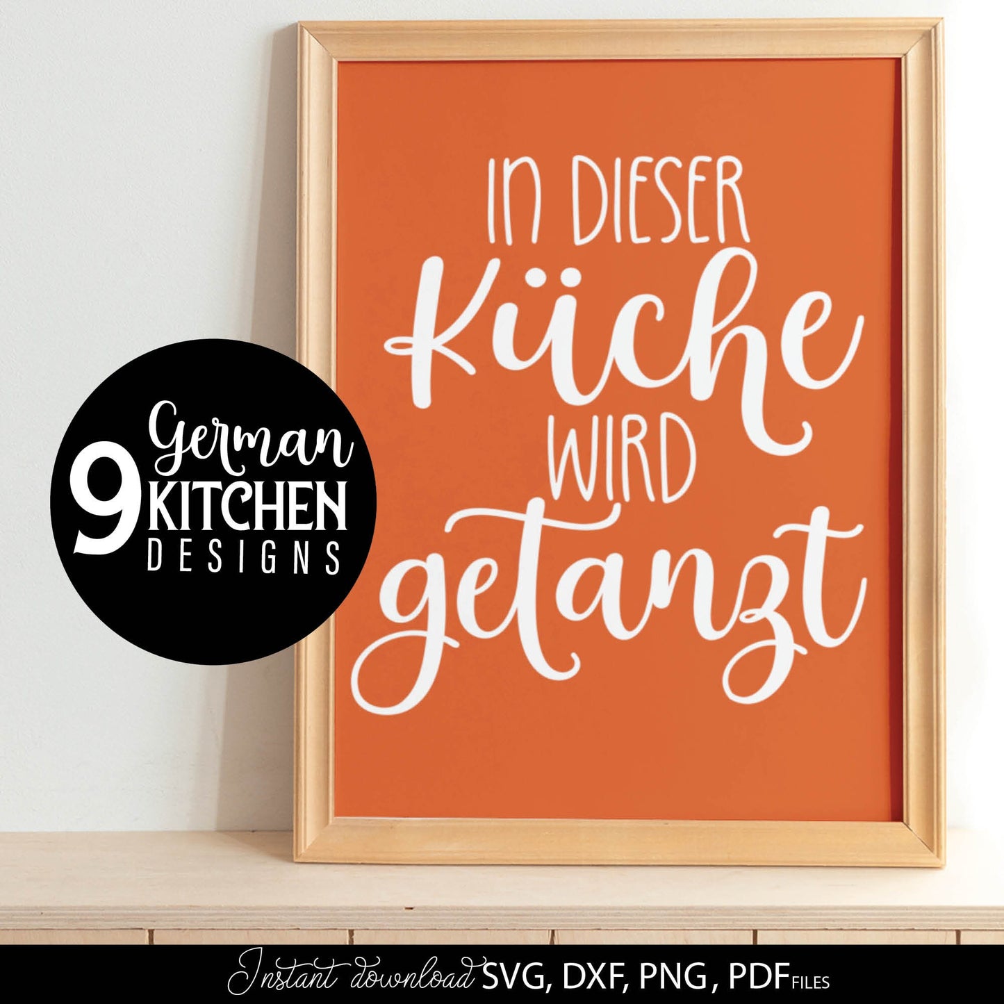 Funny German Küche lustige party saying  Plotter File SVG, PNG DXF and PDF files included. Compatible with Cricut, Silhouette, Glowforge or other machines. Use for sublimation or laser cut projects as well. Buy now, enjoy! Discount prices available.