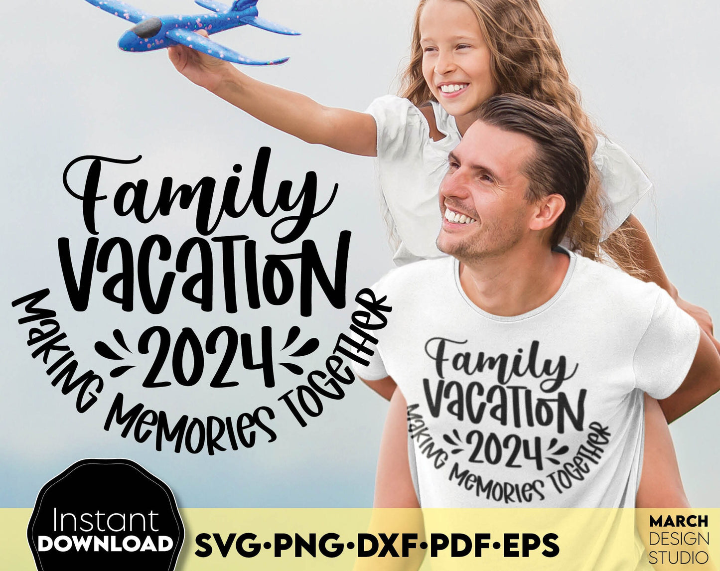 Family vacation 2024 shirt design. SVG PNG DXF PDF EPS files included. Compatible with Cricut, Silhouette or other equipment. Cut from vinyl, use for sublimation or laser cut projects. Buy now for a good price and enjoy!