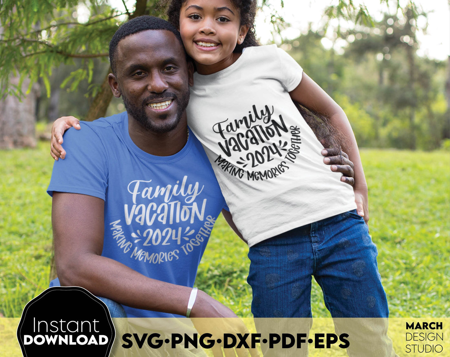 Family vacation 2024 shirt design. SVG PNG DXF PDF EPS files included. Compatible with Cricut, Silhouette or other equipment. Cut from vinyl, use for sublimation or laser cut projects. Buy now for a good price and enjoy!