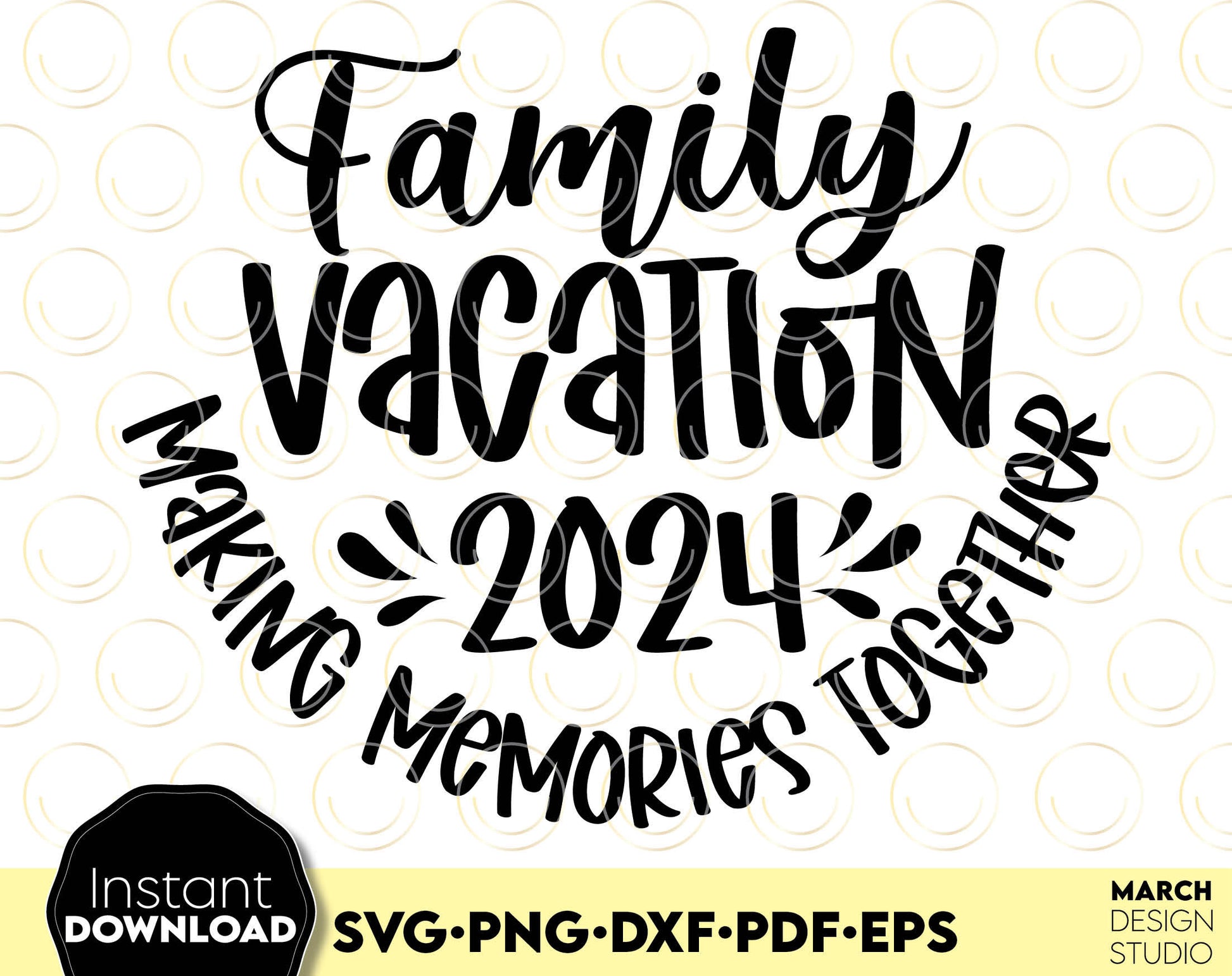 Family vacation 2024 shirt design. SVG PNG DXF PDF EPS files included. Compatible with Cricut, Silhouette or other equipment. Cut from vinyl, use for sublimation or laser cut projects. Buy now for a good price and enjoy!