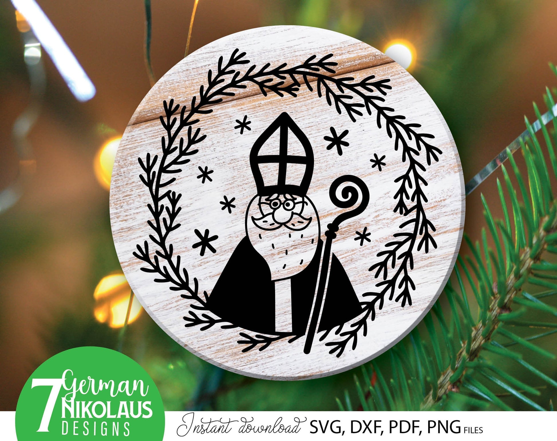 German St. Nicholas plotter file svg png dxf designs bundle for You German Christmas evening ornaments. Use for cutting from vinyl, sublimation or laser cut projects. Compatible with Cricut, Silhouette or other equipment. Buy now and enjoy!