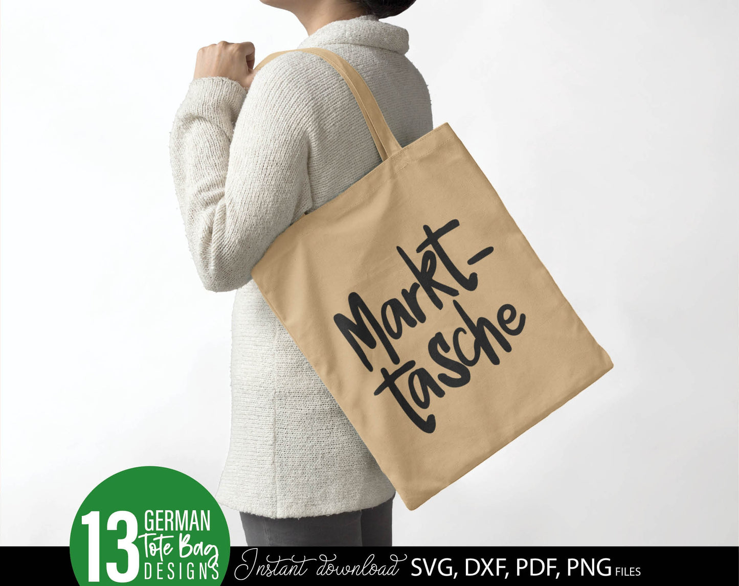 German sayings for tasche plotter file bag sayings bundle. SVG DXF PDF PNG files included. Compatible with Cricut, Silhouette or other equipment. Cut from vinyl, use for sublimation or laser cut / grave projects as well. Buy now for a good price!