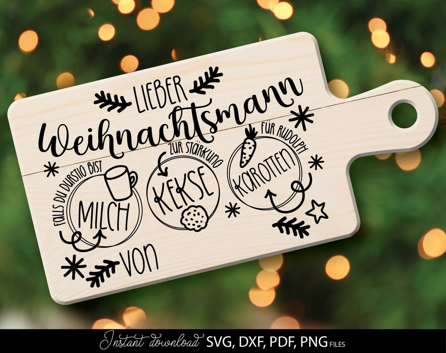 German Wihnahtsmenn board plotter file svg png dxf designs bundle for You Christmas evening ornaments. Use for cutting from vinyl, sublimation or laser cut projects. Compatible with Cricut, Silhouette or other equipment. 
Buy now and enjoy!