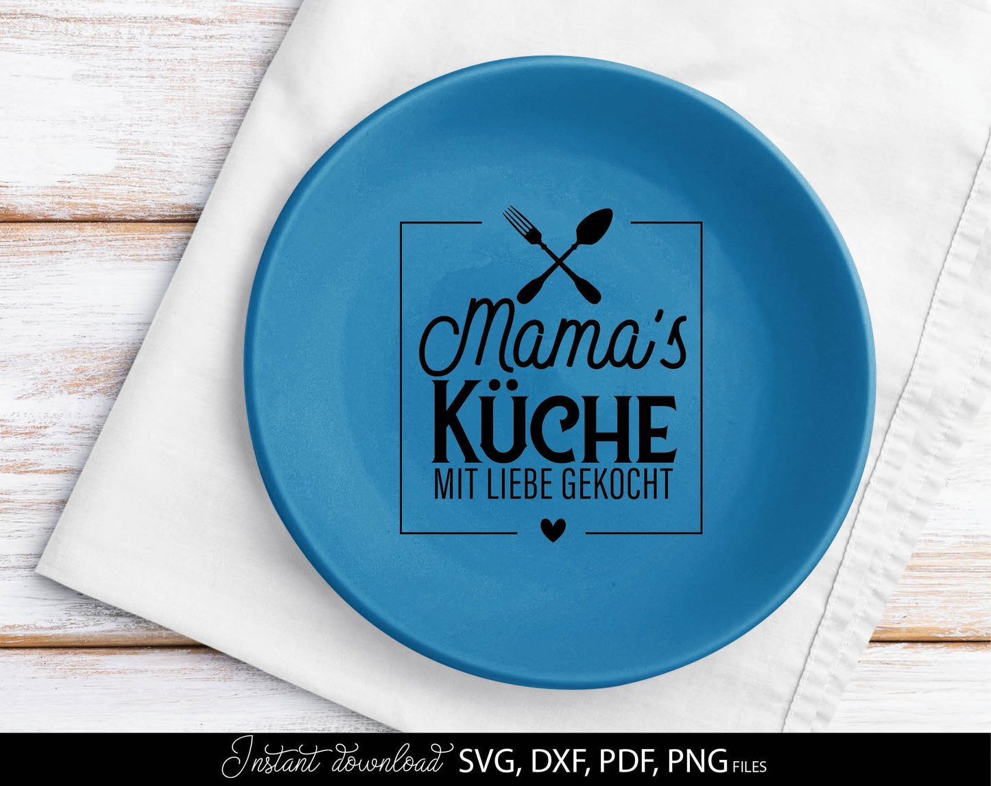 German Oma and Mama Küche saying  Plotter File SVG, PNG DXF and PDF files included. Compatible with Cricut, Silhouette, Glowforge or other machines. Use for sublimation or laser cut projects as well. Buy now, enjoy! Discount prices available.