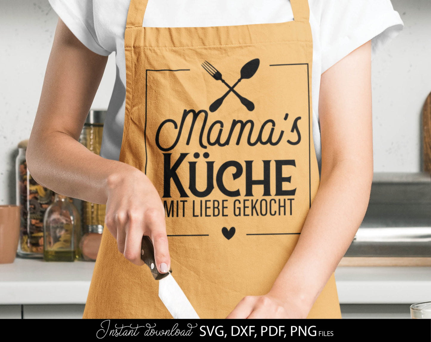 German Oma and Mama Küche saying  Plotter File SVG, PNG DXF and PDF files included. Compatible with Cricut, Silhouette, Glowforge or other machines. Use for sublimation or laser cut projects as well. Buy now, enjoy! Discount prices available.