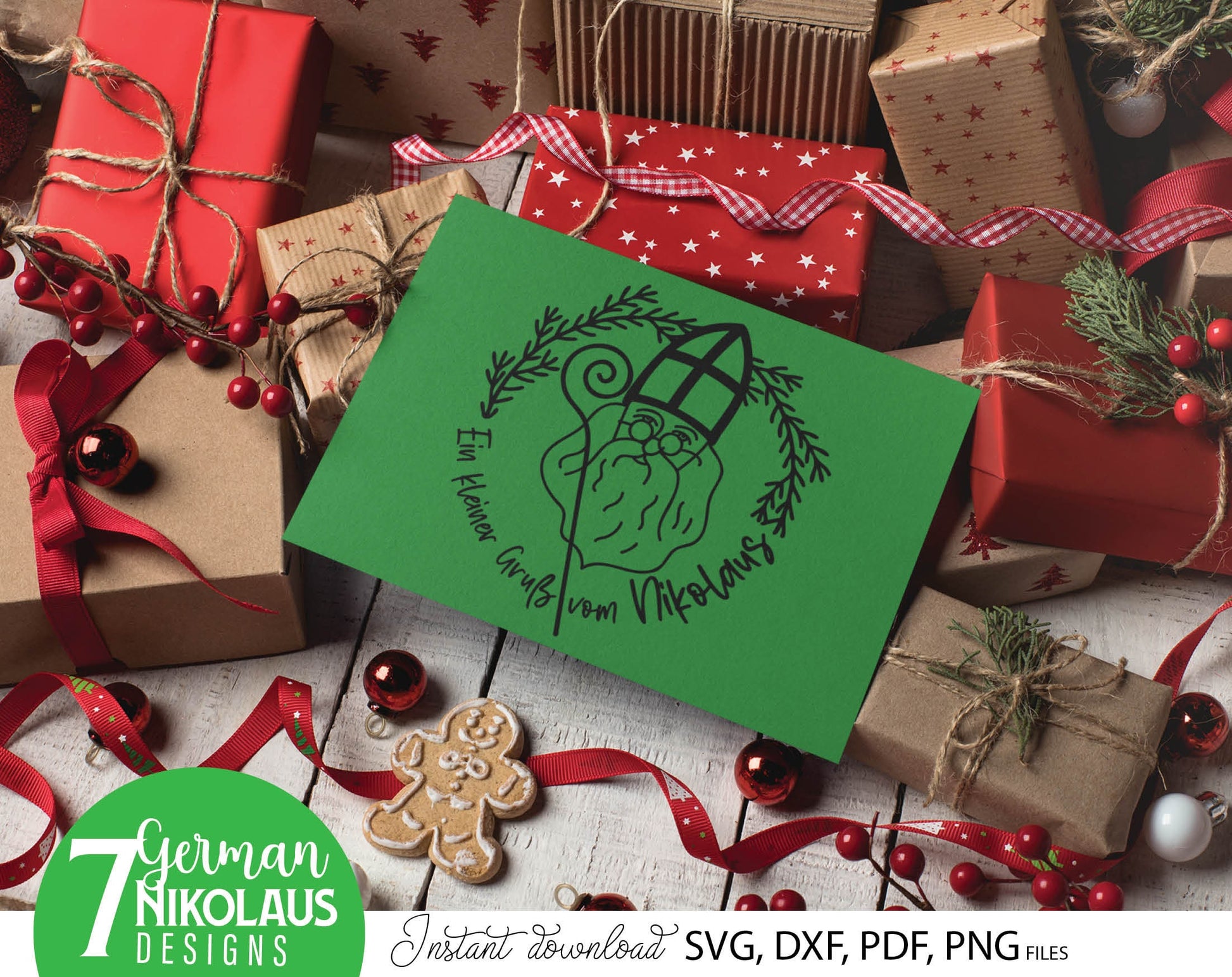 German St. Nicholas plotter file svg png dxf designs bundle for You German Christmas evening ornaments. Use for cutting from vinyl, sublimation or laser cut projects. Compatible with Cricut, Silhouette or other equipment. Buy now and enjoy!