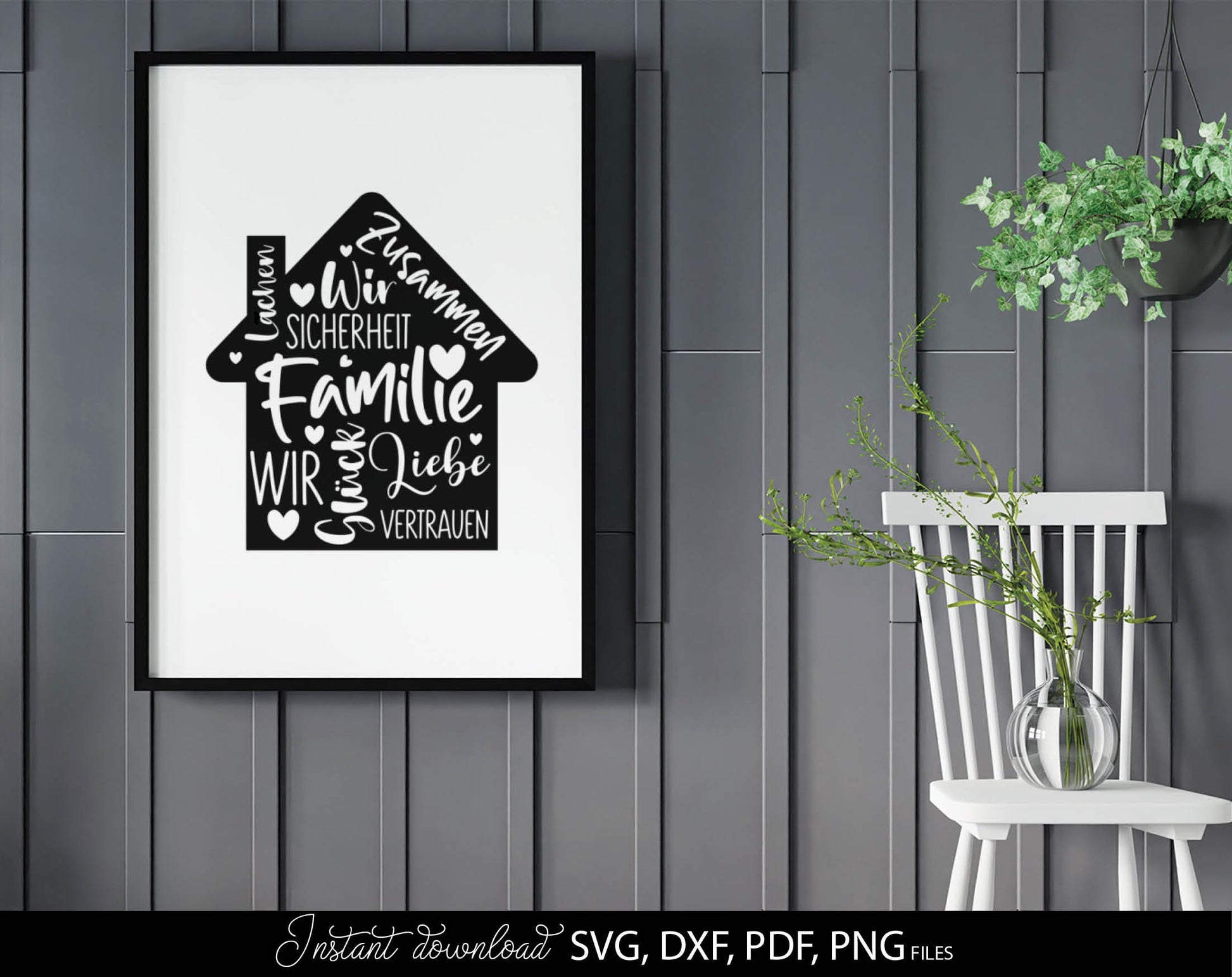 familie poster zuhause freude svg familie geschenk svg German Home Plotter Files Svg Png German Familie Svg Png Laserdatei zuhause