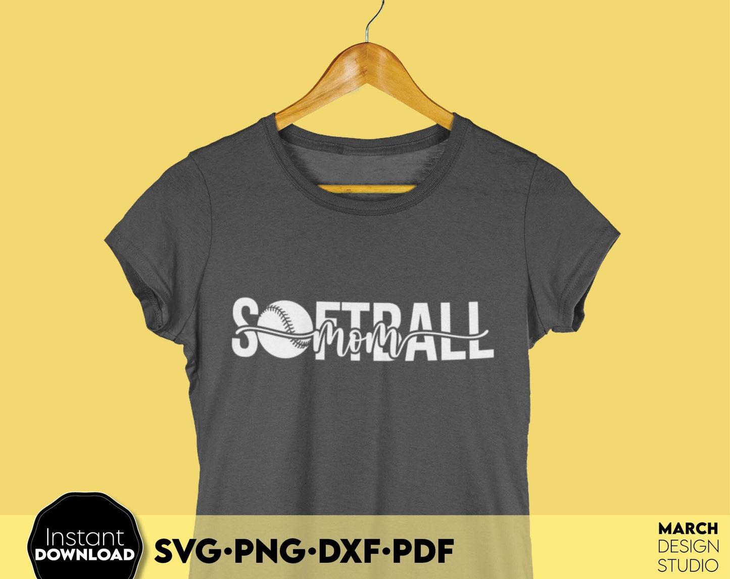 Softball Mom Shirt design is beautiful for game day shirt. SVG PNG DXF PDF files included. Compatible with Cricut, Silhouette or other equipment. Cut from vinyl, use for sublimation or laser cut / grave projects as well. Buy now for a good price!
