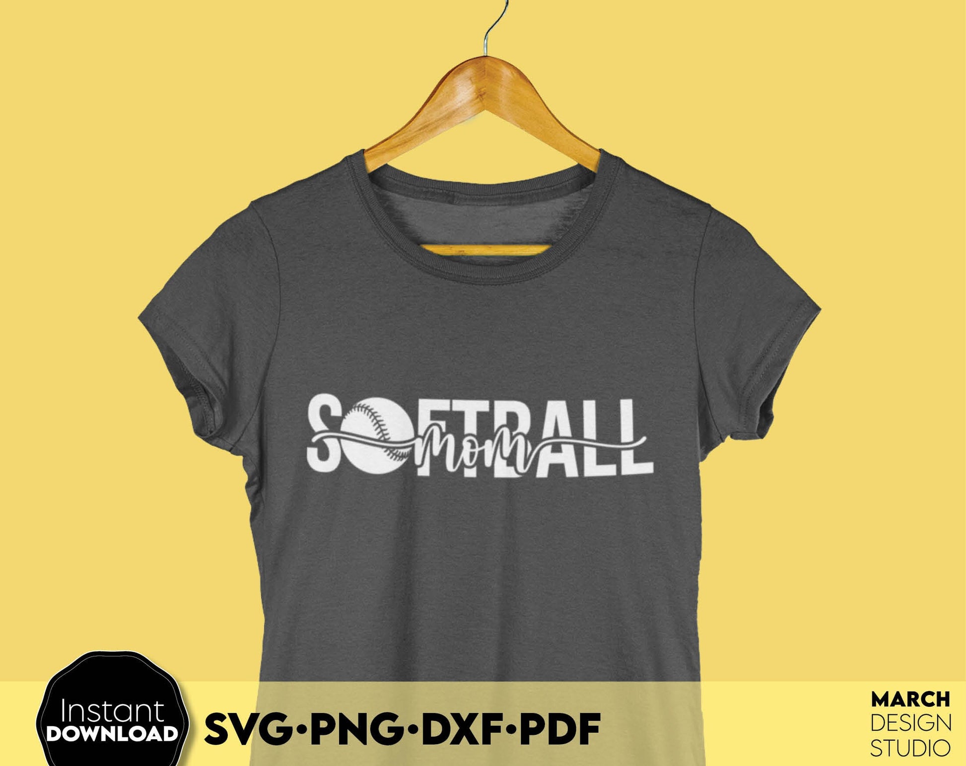 Softball Mom Shirt design is beautiful for game day shirt. SVG PNG DXF PDF files included. Compatible with Cricut, Silhouette or other equipment. Cut from vinyl, use for sublimation or laser cut / grave projects as well. Buy now for a good price!
