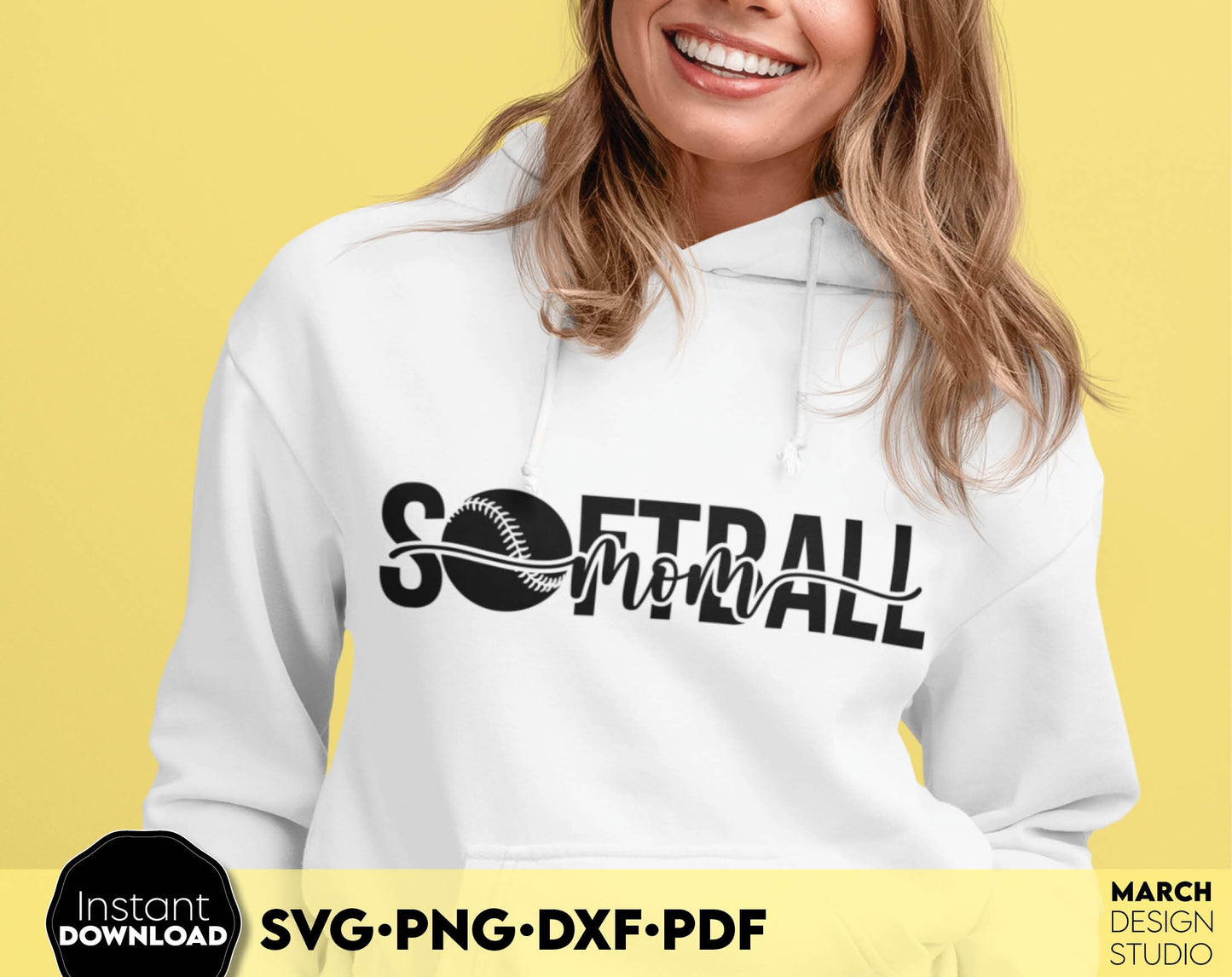 Softball Mom Shirt design is beautiful for game day shirt. SVG PNG DXF PDF files included. Compatible with Cricut, Silhouette or other equipment. Cut from vinyl, use for sublimation or laser cut / grave projects as well. Buy now for a good price!