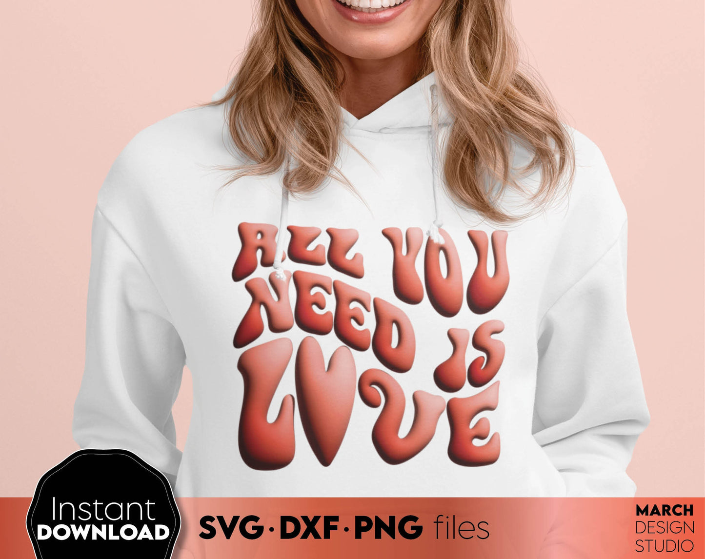 Wavy mama Valentines day shirts design. SVG DXF PNG files included. Rose colour included as well. Compatible with Cricut, Silhouette or other equipment. Use for cutting from vinyl, use for sublimation or laser cut / grave projects as well. Buy now!