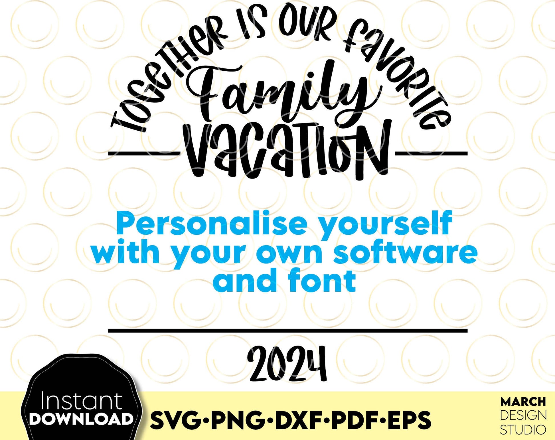 Together is our favorite Family Vacation custom matching shirts design. SVG PNG DXF PDF EPS files included. Compatible with Cricut, Silhouette or other equipment. Cut from vinyl, use for sublimation or laser cut or grave projects. Buy now and enjoy!