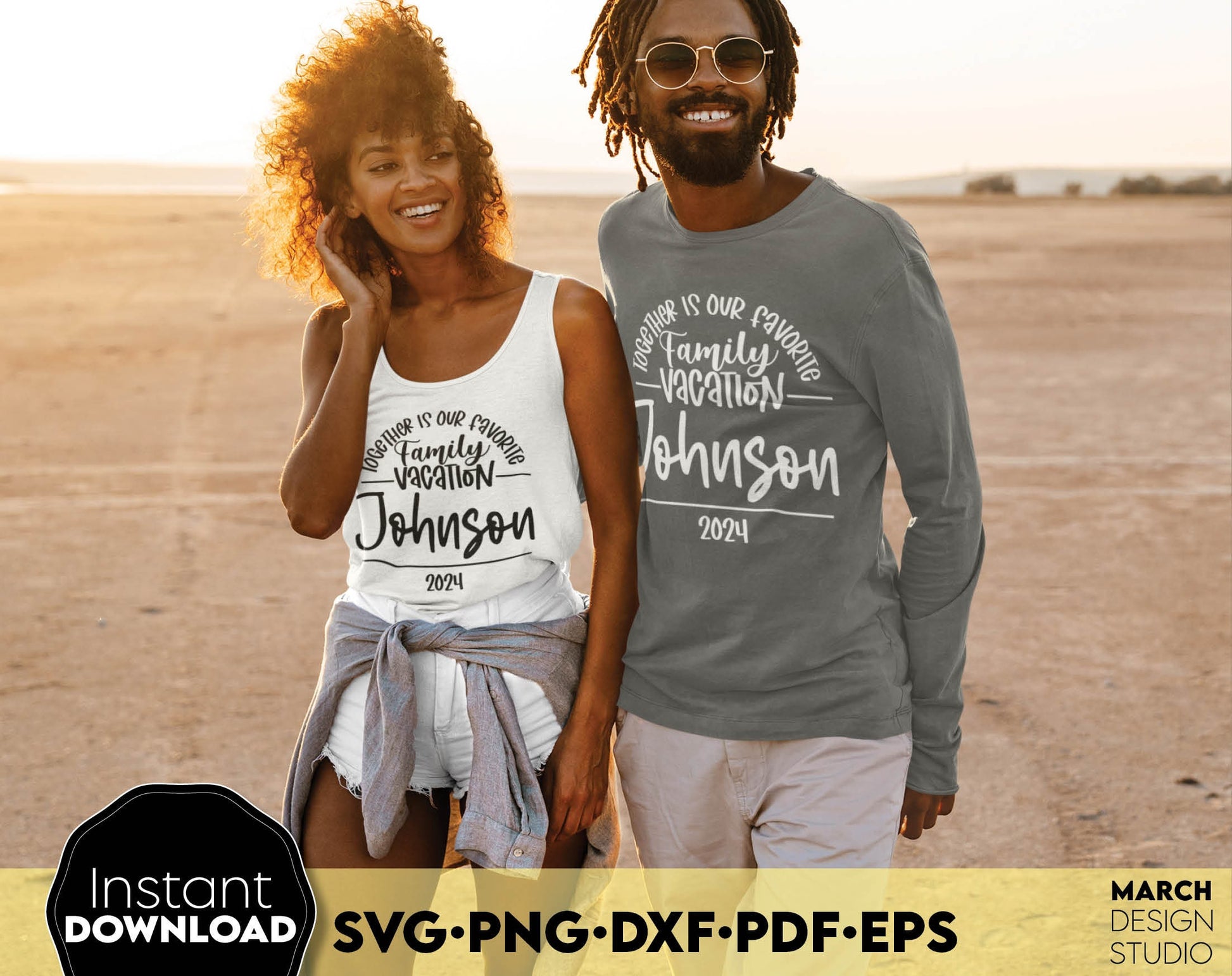 Together is our favorite Family Vacation custom matching shirts design. SVG PNG DXF PDF EPS files included. Compatible with Cricut, Silhouette or other equipment. Cut from vinyl, use for sublimation or laser cut or grave projects. Buy now and enjoy!