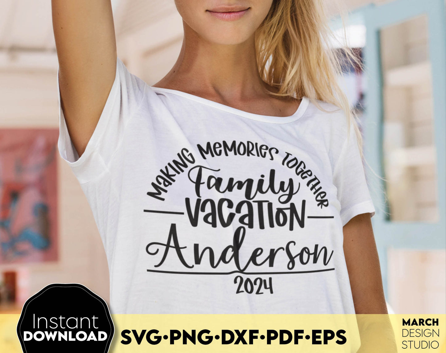 Making memories together and together is our favorite split design for Your Family trip matching shirts. SVG PNG DXF PDF EPS files included. Compatible with Cricut, Silhouette and other equipment. Cut from vinyl, use for printing or sublimation.