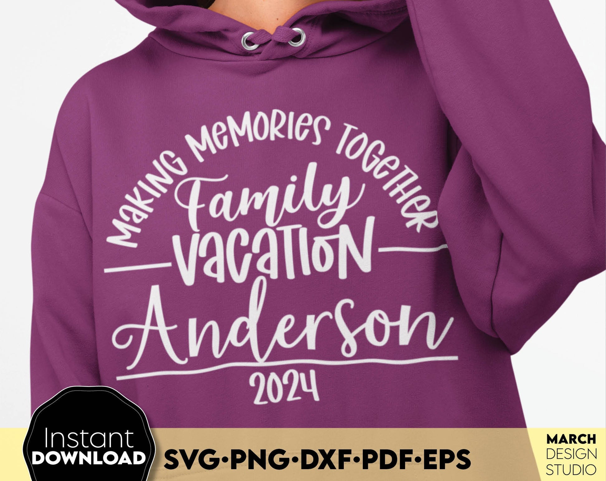 Making memories together and together is our favorite split design for Your Family trip matching shirts. SVG PNG DXF PDF EPS files included. Compatible with Cricut, Silhouette and other equipment. Cut from vinyl, use for printing or sublimation.