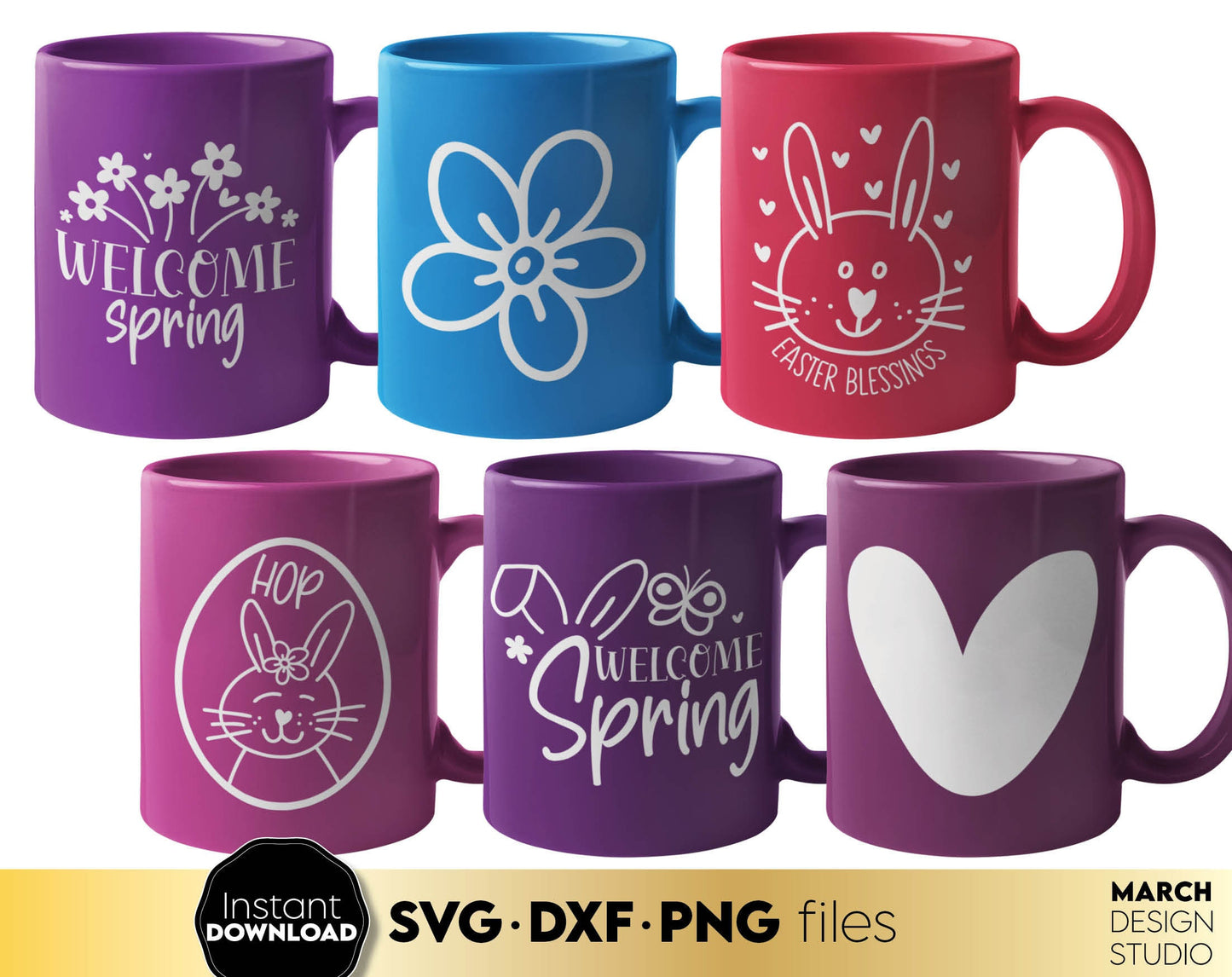 SVG DXF PNG files included. Compatible with Cricut, Silhouette or other equipment. Cut from vinyl, use for sublimation or laser cut or grave projects. Buy Happy Easter Bundle now for a good price and enjoy!