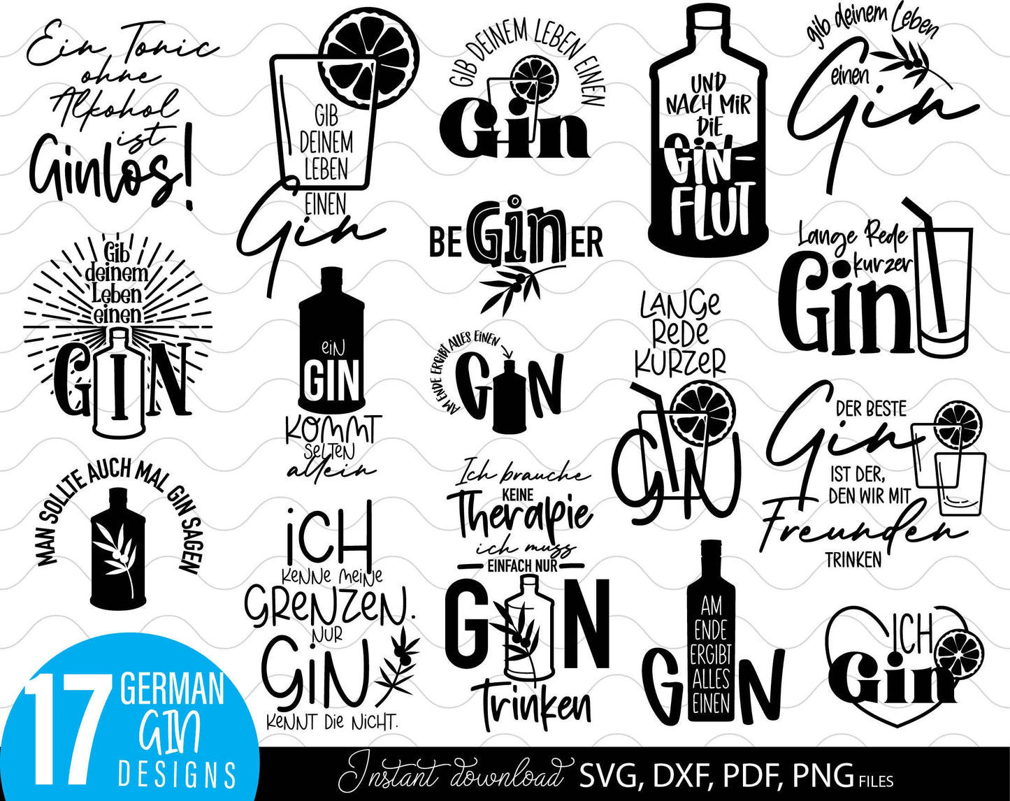 Gin Plotter File Gin Quotes | Plotting Bundle Svg | Gin Svg Bundle | Plotter File SVG PNG | Gin Sayings Svg | Alcohol Gift Drink | Cut files