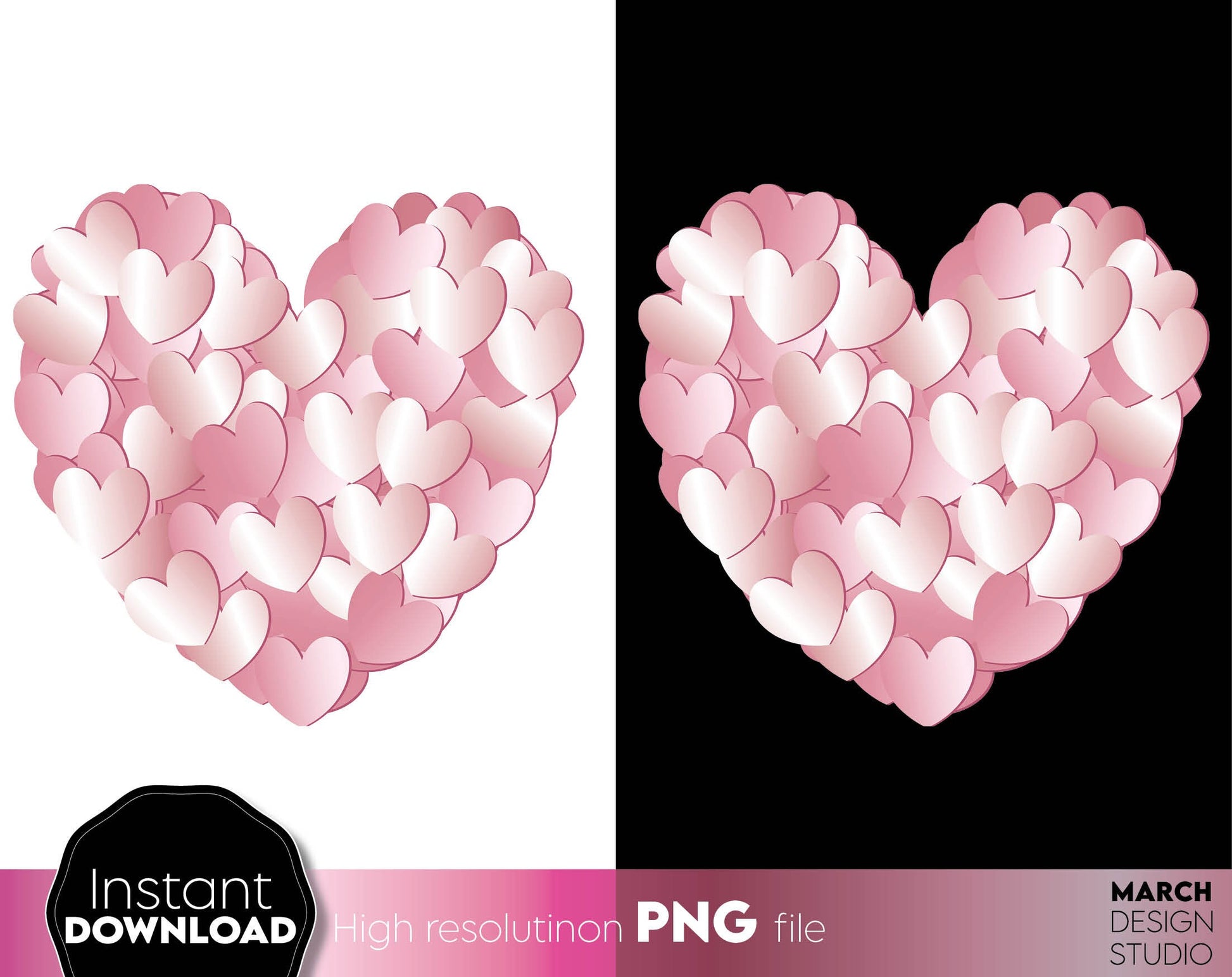 4 different colours for beautiful coloured PNG hearts. Usable for Your Valentines Day projects. Use for sublimation or printing projects as well. PNG, file included. Buy now for a good price and enjoy Valentines Day!