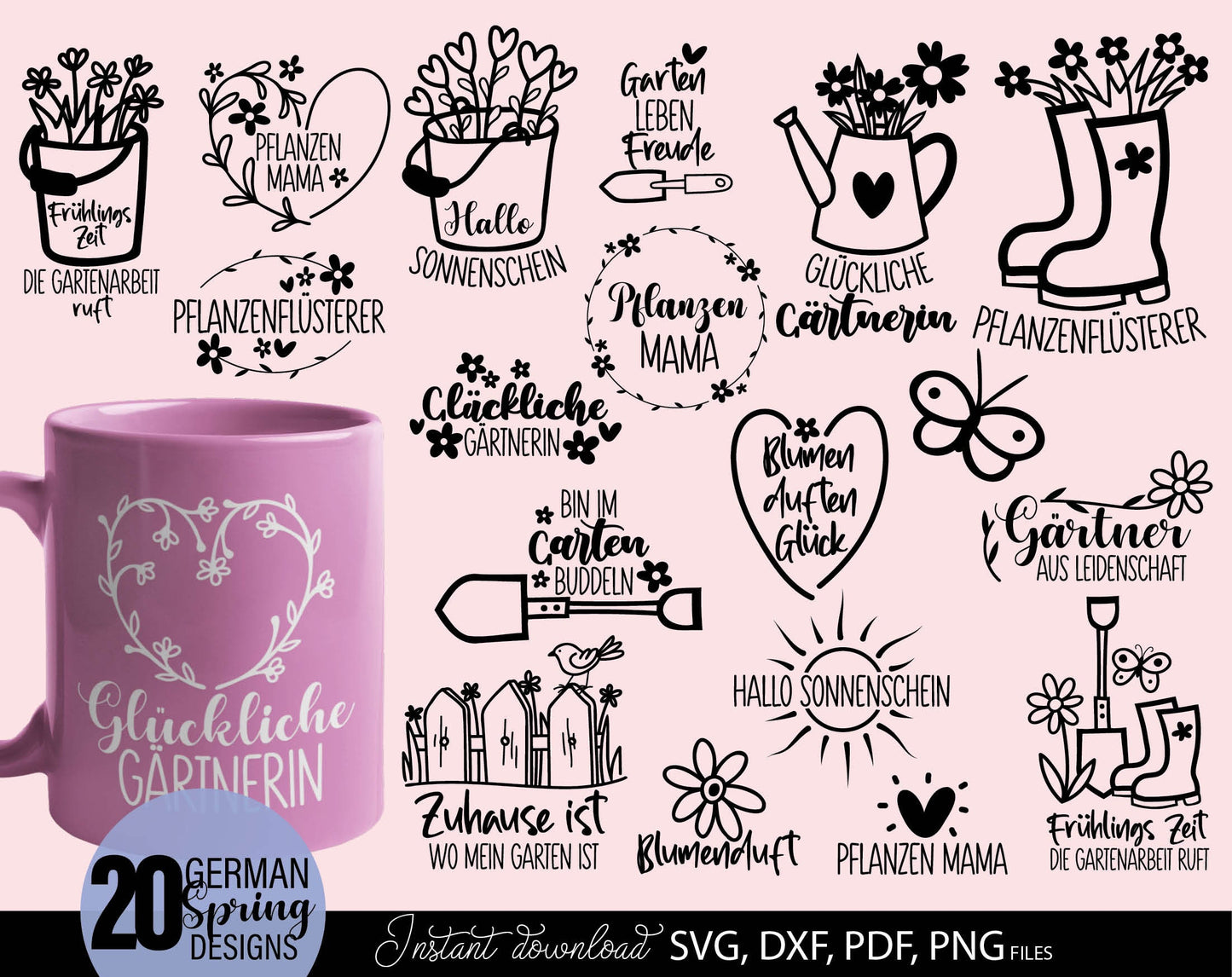 Garten Geschenke Für Damen Craft ideas. 
SVG PNG PDF DXF files included. Compatible with Cricut, Silhouette or other equipment. Cut from vinyl, use for printing, sublimation or laser cut, grave projects. Buy now for a good price and enjoy!