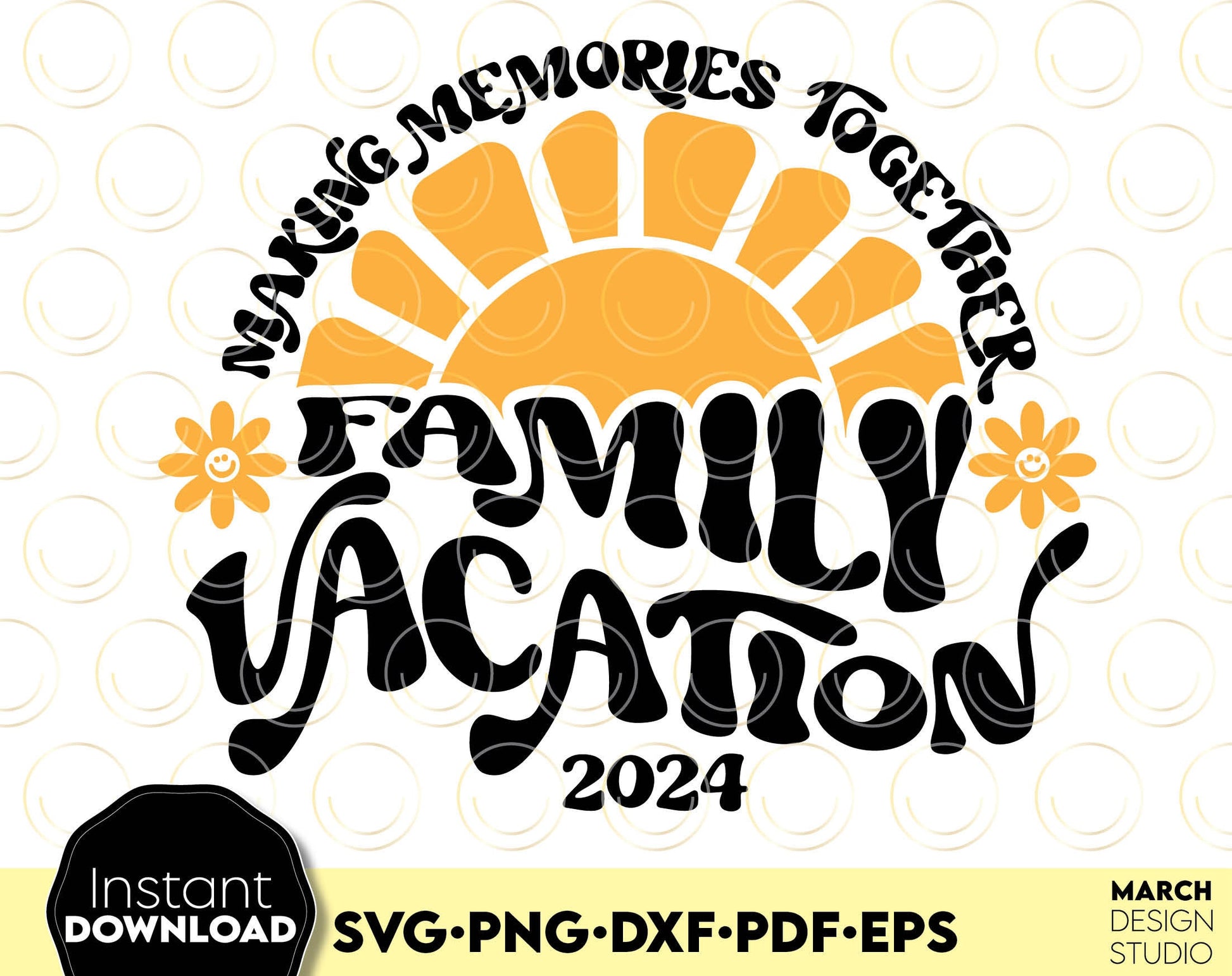 Making Memories Together - Family Vacation 2025 matching shirt design. SVG PNG DXF EPS PDF files included. Compatible with Cricut, Silhouette or other equipment. Cut from vinyl, use for sublimation or laser cut projects. Buy now for a good price!