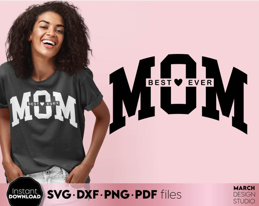 mom split name frame design for best mom ever. SVG, DXF, PDF, PNG files included. Compatible with Cricut, Silhouette, Glowforge or other machines. Cut from vinyl, use for sublimation or laser cut projects. Buy now for a good price and enjoy!