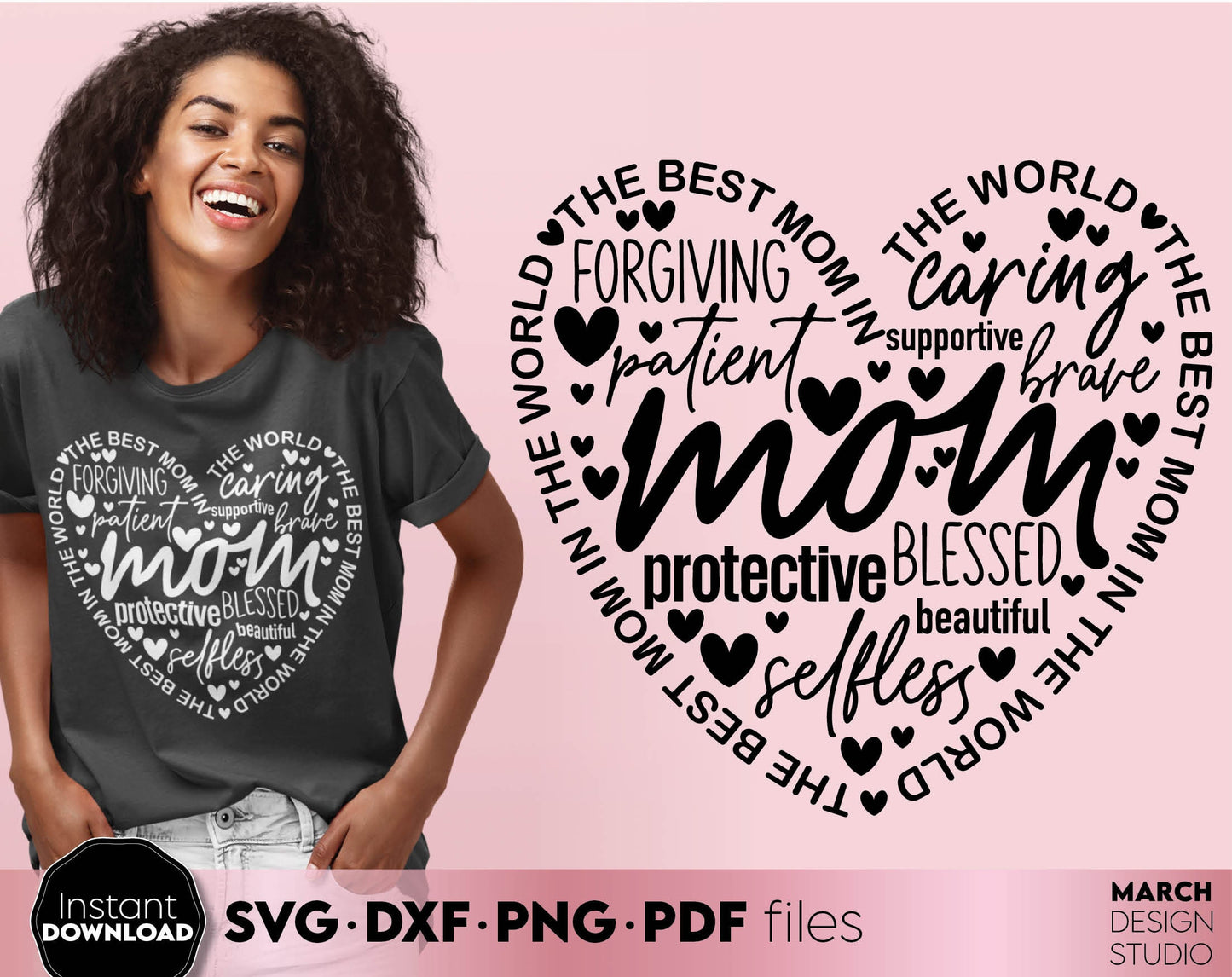 Mom Saying Gift. Nice design for mother day or mom birthday gift ideas. SVG PNG EPS DXF files included. Compatible with Cricut, Silhouette. Cut from vinyl, use for printing, sublimation or laser cut projects. Buy now for a good price, enjoy!