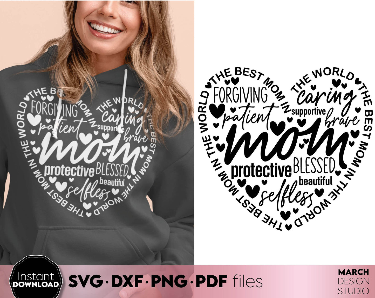 Mom Saying Gift. Nice design for mother day or mom birthday gift ideas. SVG PNG EPS DXF files included. Compatible with Cricut, Silhouette. Cut from vinyl, use for printing, sublimation or laser cut projects. Buy now for a good price, enjoy!