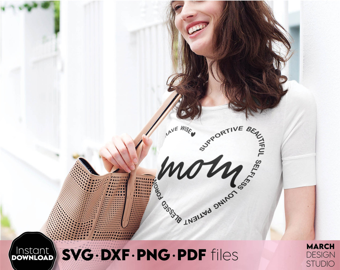 Mother day print for mug. Nice design for mother day or mom birthday gift ideas. SVG PNG EPS DXF files included. Compatible with Cricut, Silhouette. Cut from vinyl, use for printing, sublimation or laser cut projects. Buy now for a good price, enjoy!