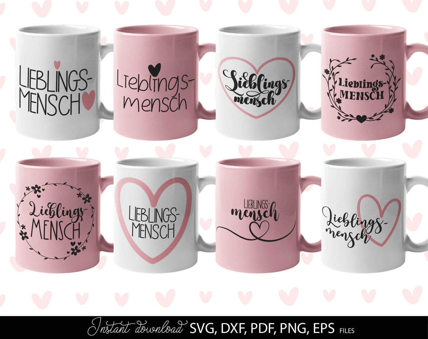 Lieblings mensch plotter files SVG PNG PDF EPS DXF files included. Compatible with Cricut, Silhouette or other equipment. Cut from vinyl, use for printing, sublimation or laser cut, grave projects. Buy now for a good price and enjoy!