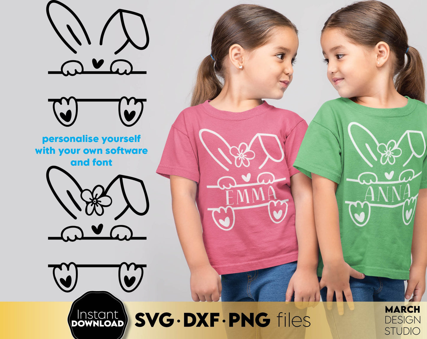 SVG DXF PNG files included. Compatible with Cricut, Silhouette or other equipment. Cut from vinyl, use for sublimation or laser cut or grave projects. Buy Happy Easter Bundle now for a good price and enjoy!