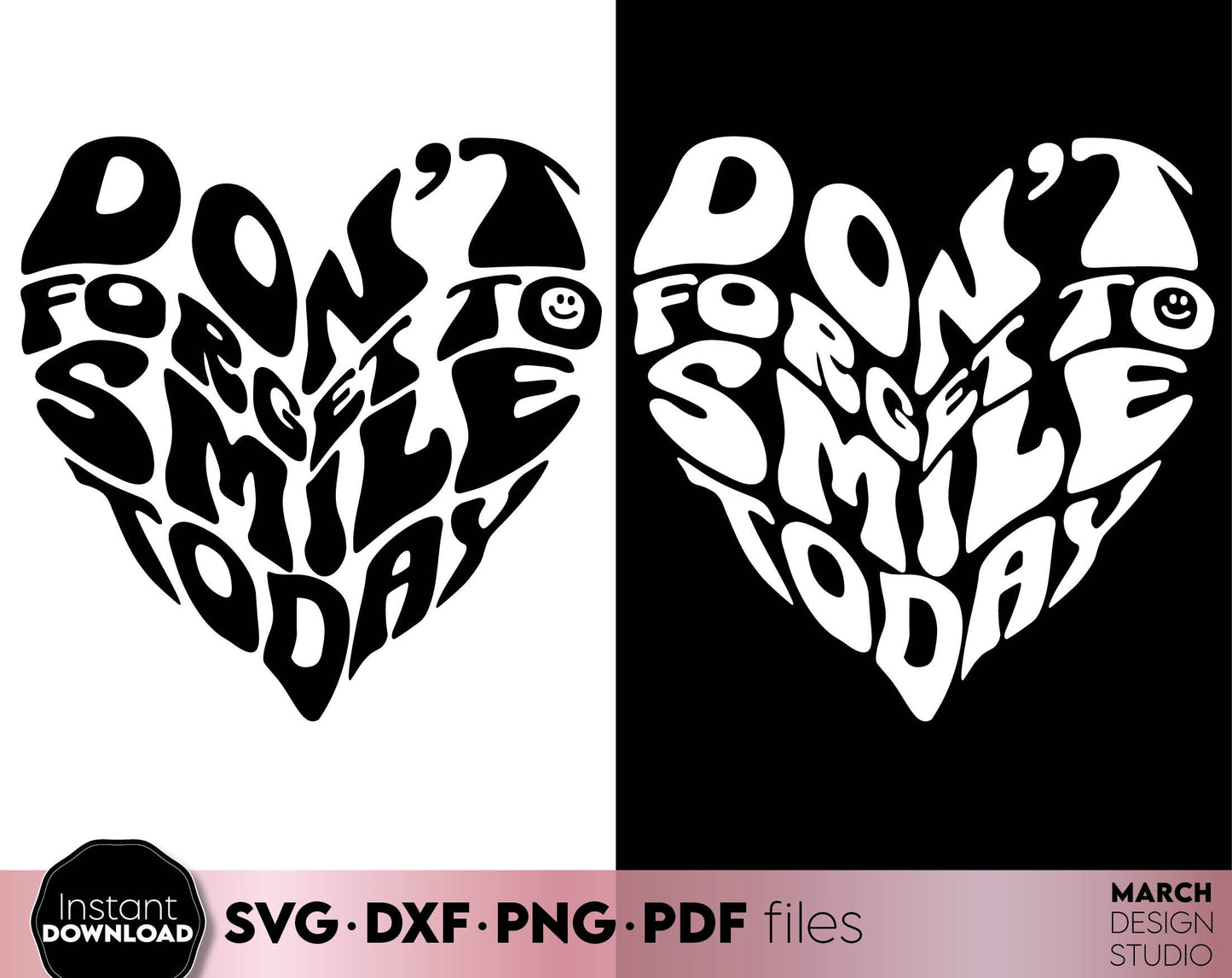 Boho Dont Forget to Smile Today design. SVG DXF PNG PDF files included. Compatible with Cricut, Silhouette or sublimation printers. Cut from vinyl, use for sublimation or laser cut or grave projects. Buy now for a good price and enjoy!