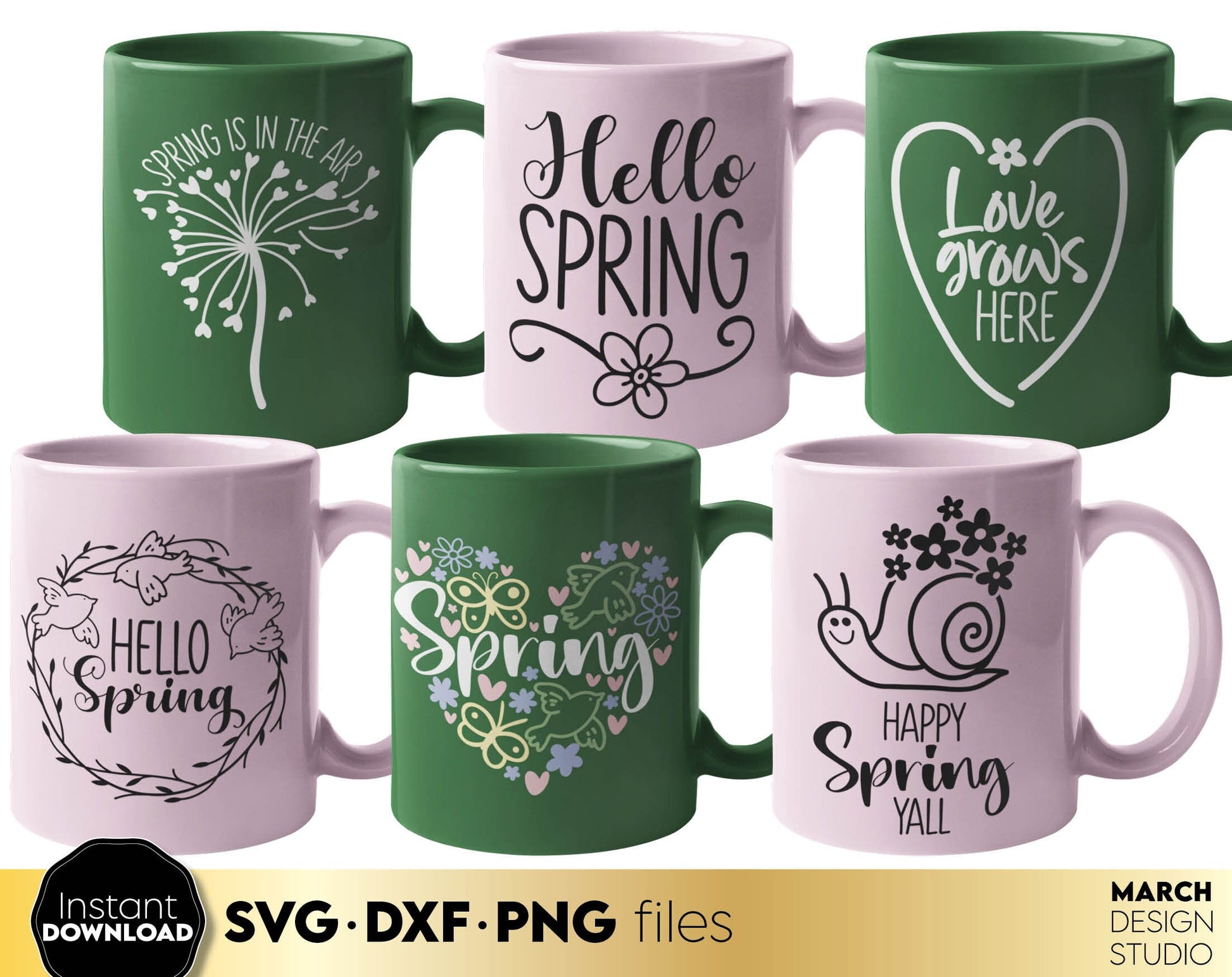 Spring Flower Signs | Spring Bundle Svg | Springtime svg | Spring Round Svg | Spring Sunshine Svg | Celebrate Spring Svg | Spring Elements