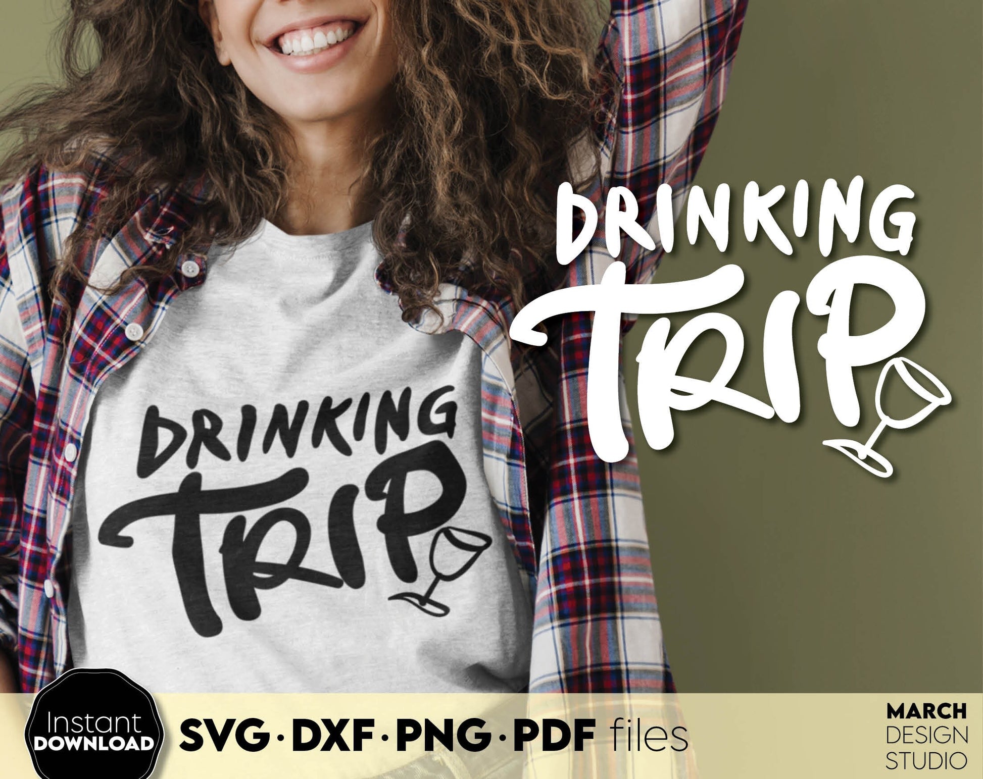 Drinking Trip funny girls vacation matching shirts design. SVG DXF PNG PDF files included. Compatible with Cricut, Silhouette or other equipment. Cut from vinyl, use for sublimation or laser cut / grave projects. Buy now for a good price and enjoy!