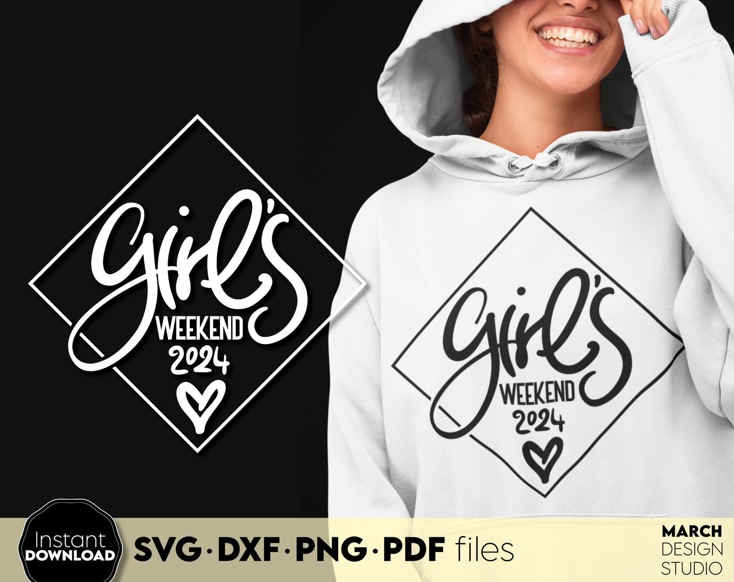 Girls Trip Weekend Shirt design. SVG PNG JPG EPS DXF files included. Compatible with Cricut, Silhouette or other equipment. Cut from vinyl, use for printing, sublimation or laser cut, grave projects. Buy now for a good price and enjoy!