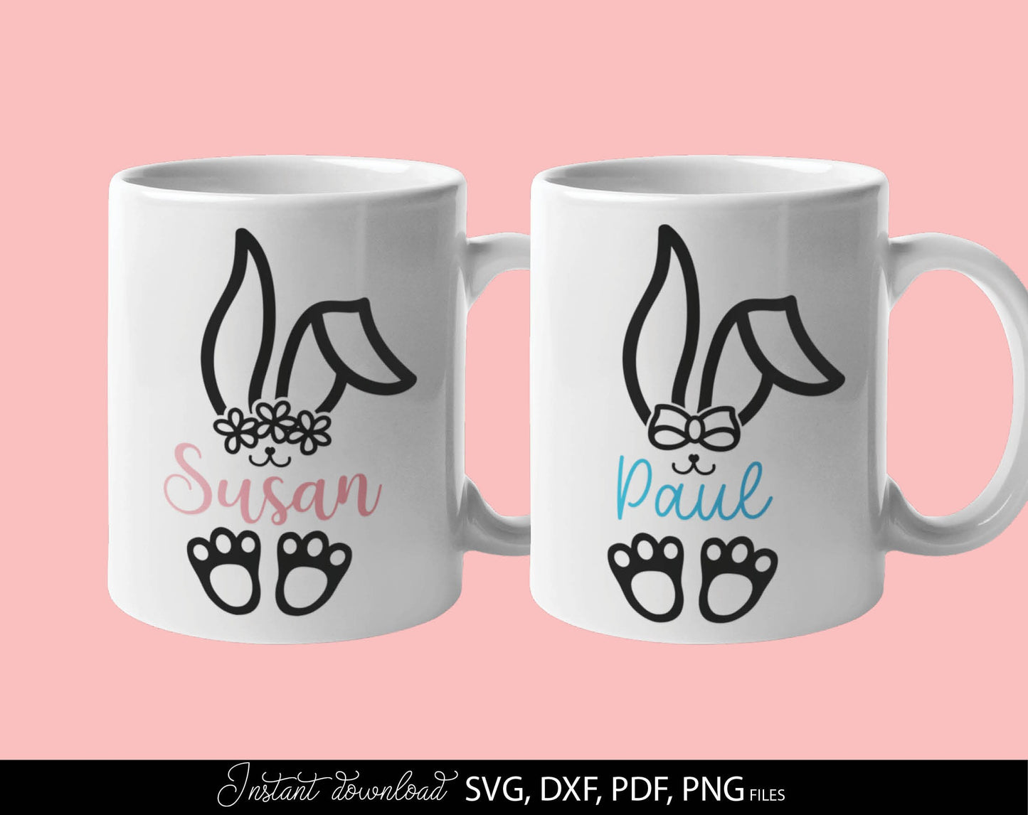 German Ostern Plotter File SVG DXF PNG | Spring Bunny Chick Heart Botanical Wreath | Cricut Silhouette Download Plotting Bundle Ostern