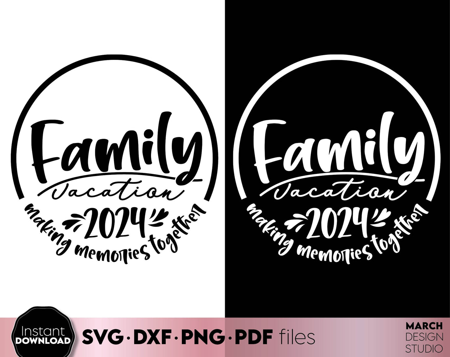 Making memories together. Family vacation matching shirt design for Your family summer trip 2024. SVG DXF PNG PDF files included. Compatible with Cricut, Silhouette or other equipment. Cut from vinyl, use for sublimation or laser cut or grave project