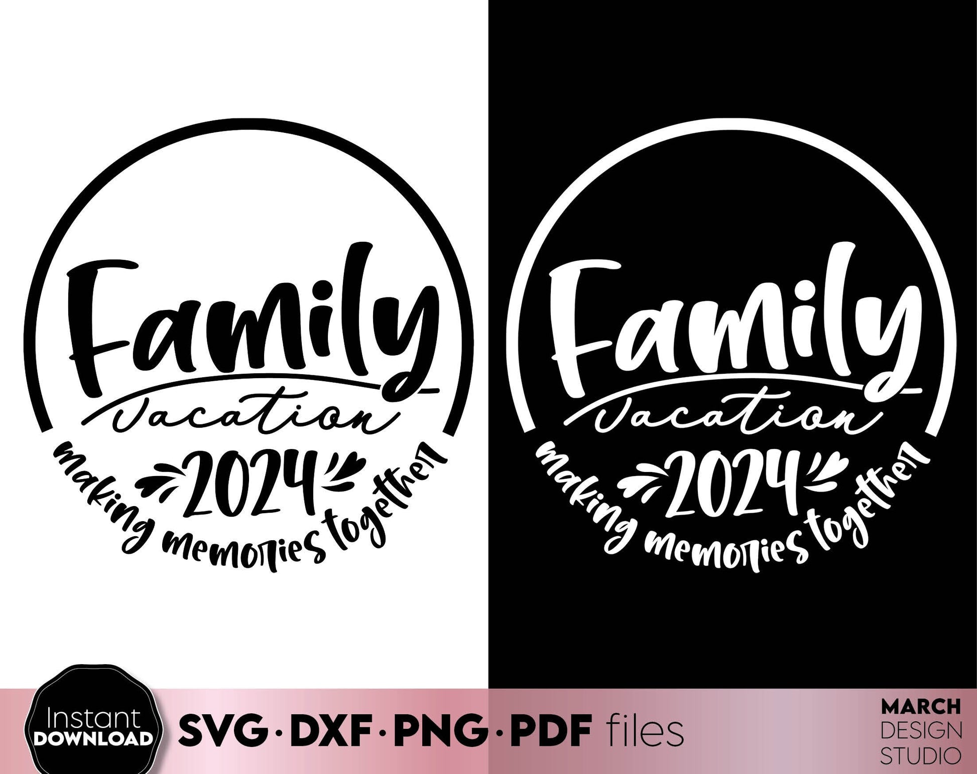 Making memories together. Family vacation matching shirt design for Your family summer trip 2024. SVG DXF PNG PDF files included. Compatible with Cricut, Silhouette or other equipment. Cut from vinyl, use for sublimation or laser cut or grave project