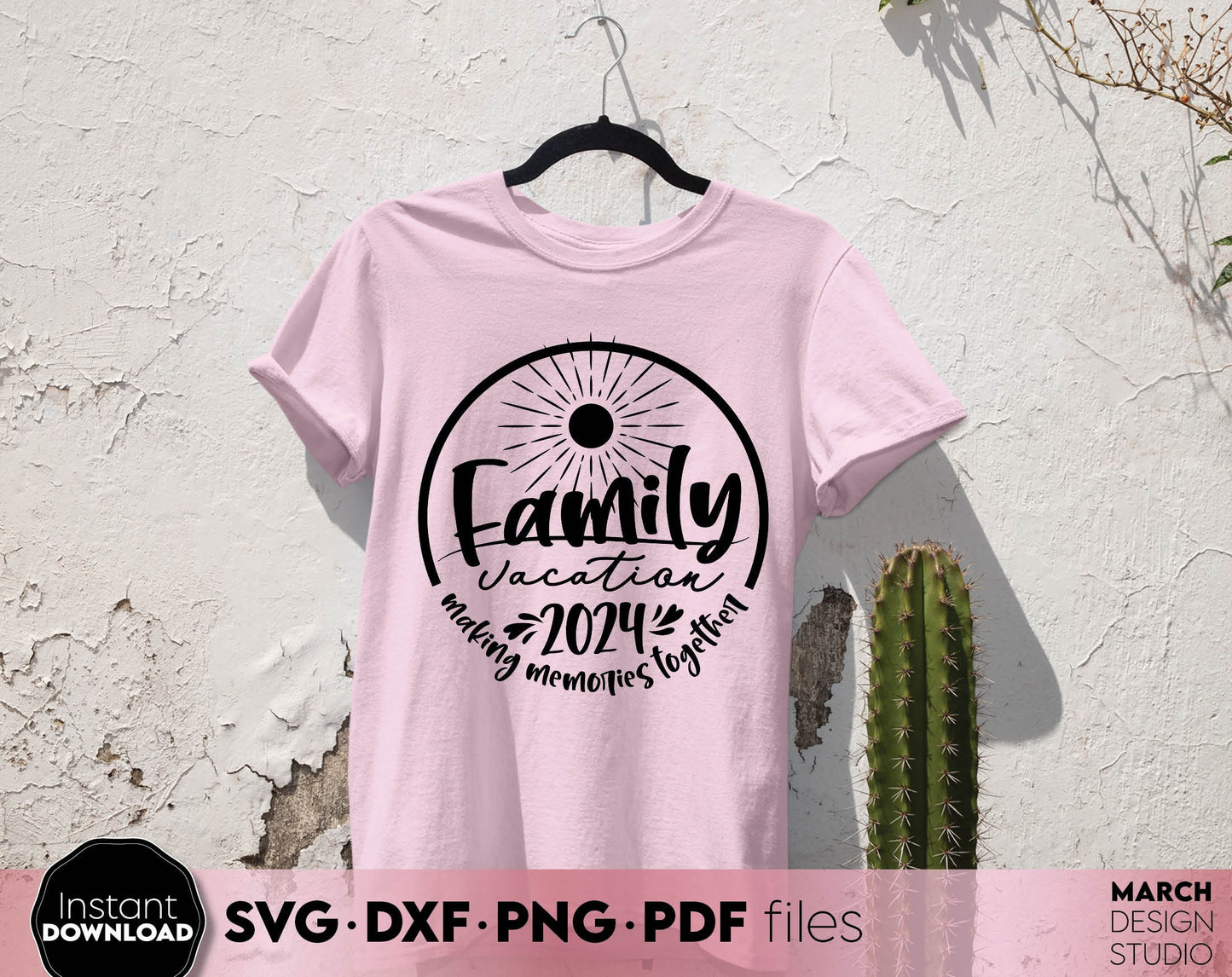 Making memories together. Family vacation matching shirt design for Your family summer trip 2024. SVG DXF PNG PDF files included. Compatible with Cricut, Silhouette or other equipment. Cut from vinyl, use for sublimation or laser cut or grave project